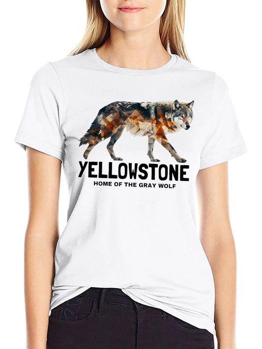 Yellowstone Wolf Graphic Tee - Nature Inspired Design