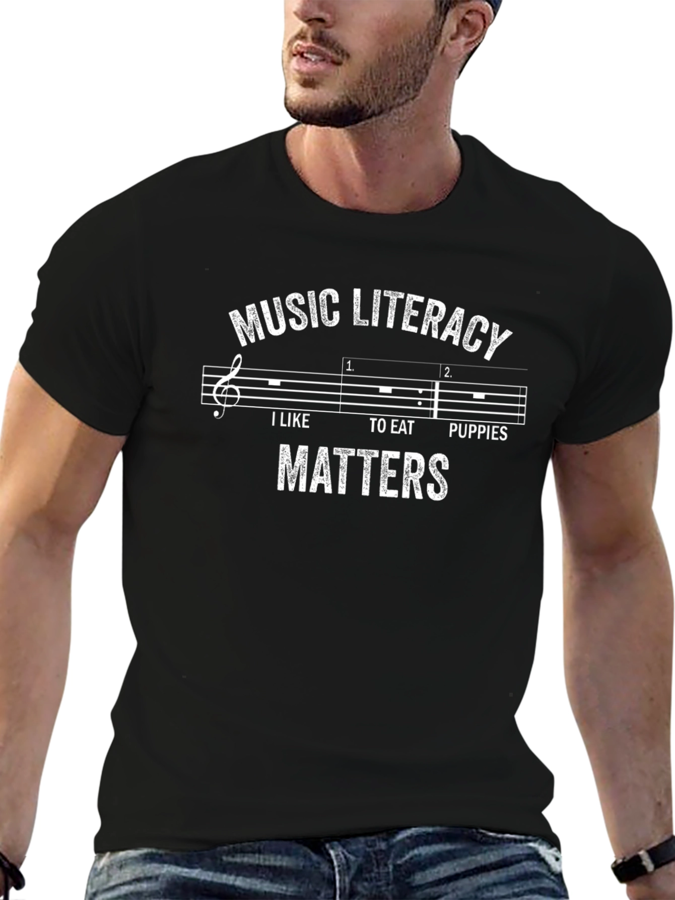 Music Literacy Matters T-Shirt Funny Music Pun