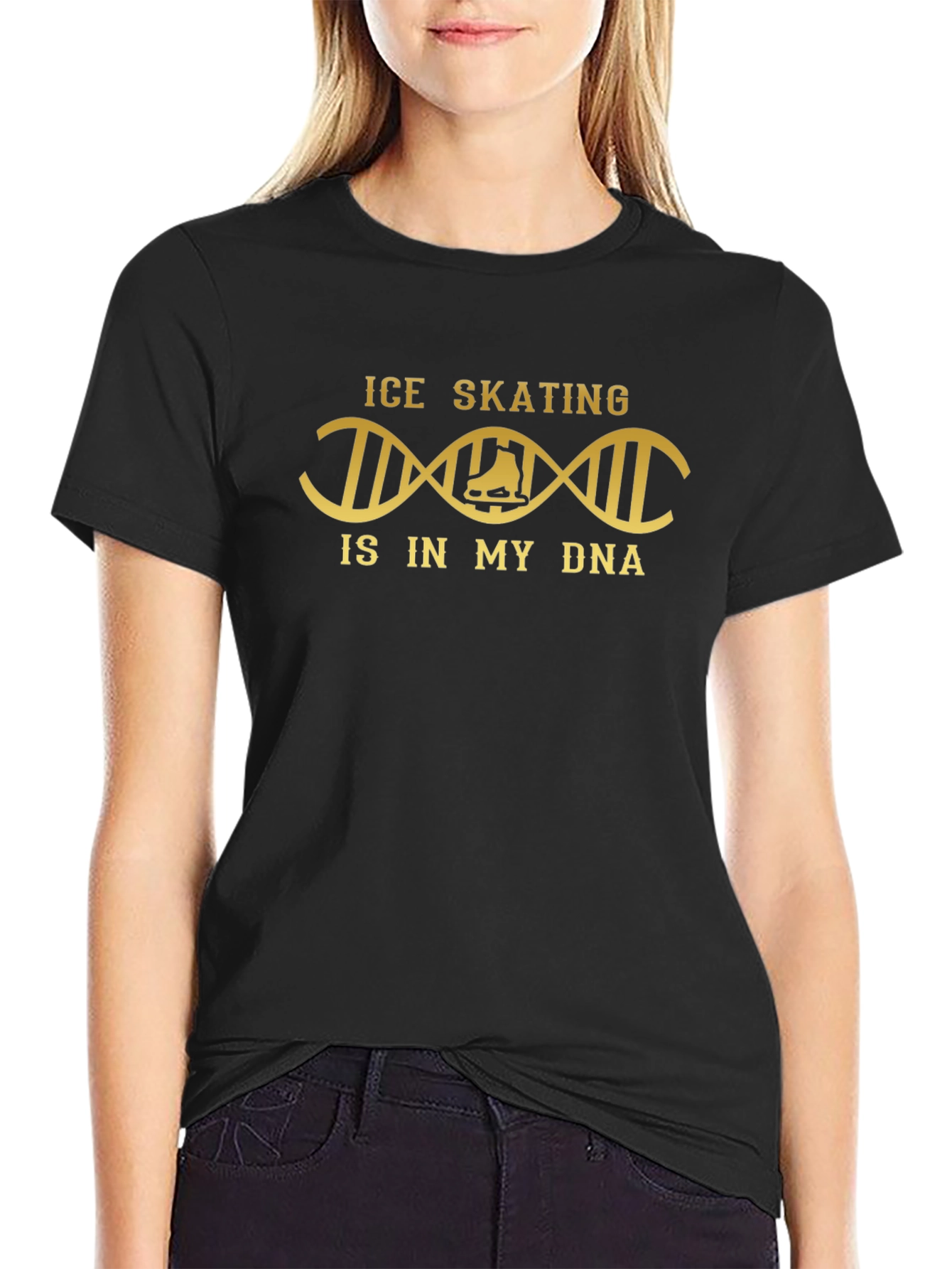 Ice Skating DNA Graphic T-Shirt