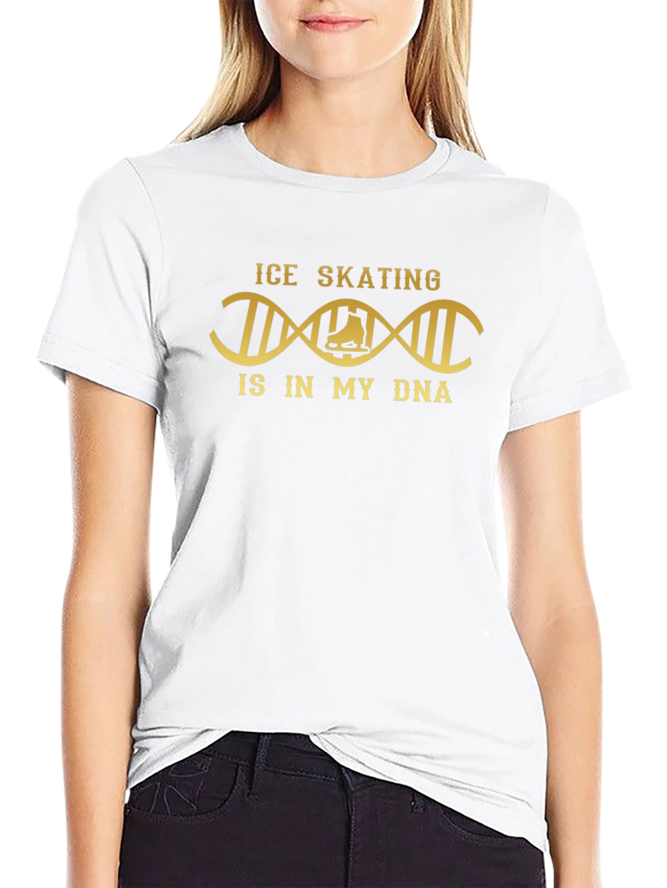 Ice Skating DNA Graphic T-Shirt