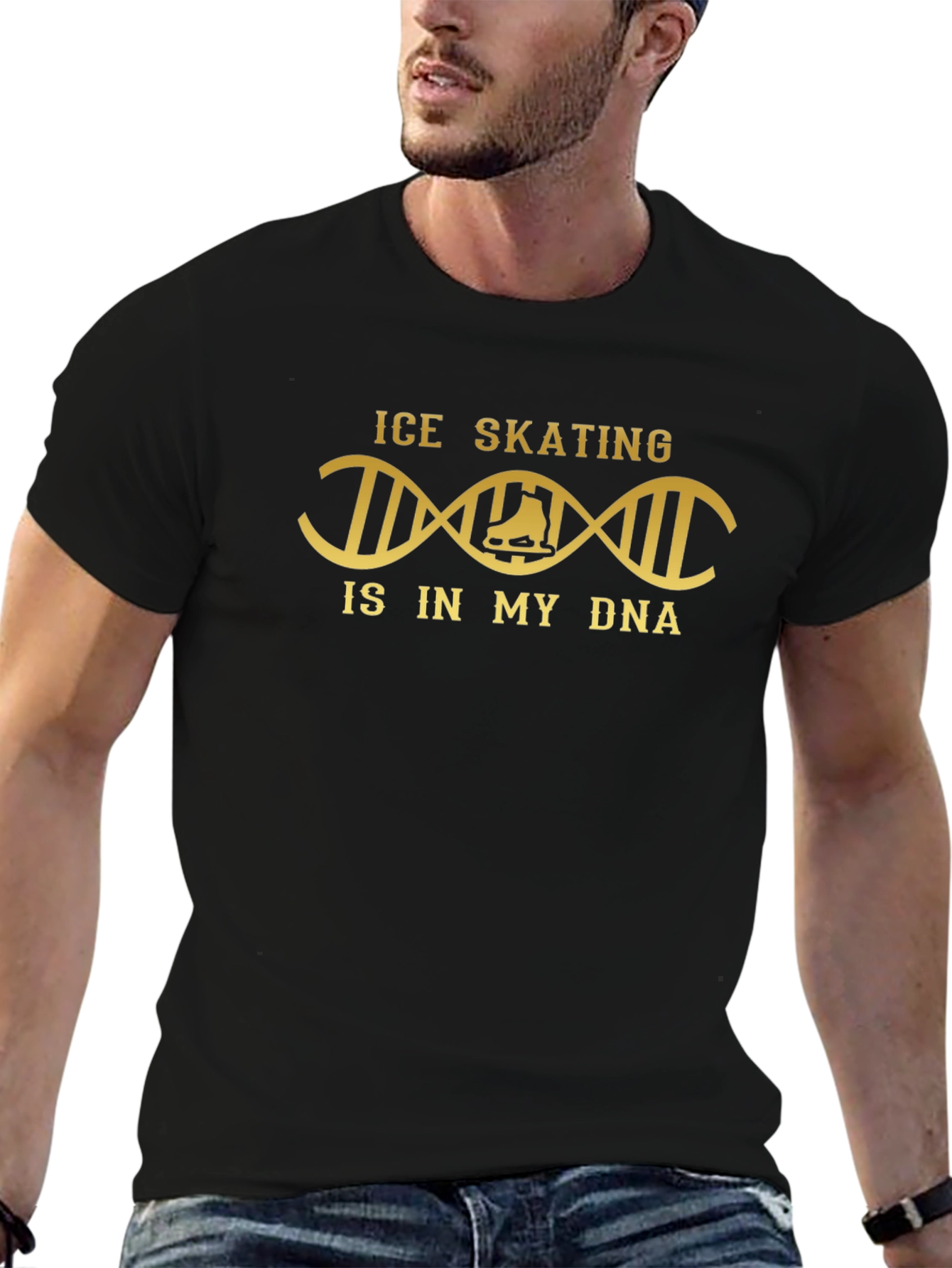 Ice Skating DNA Graphic T-Shirt