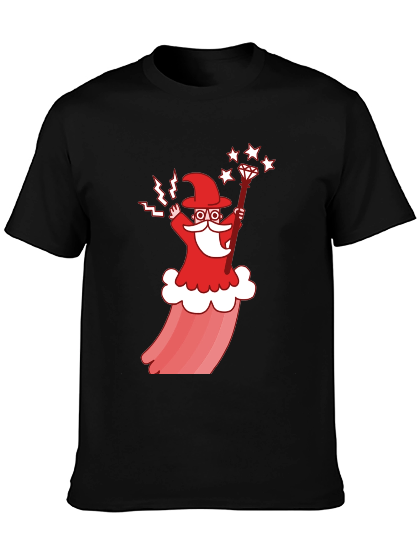 Wizard Cartoon Graphic T-Shirt - Stylish Cotton Tee