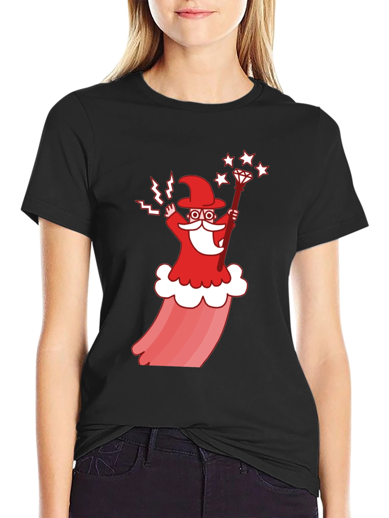 Wizard Cartoon Graphic T-Shirt - Stylish Cotton Tee