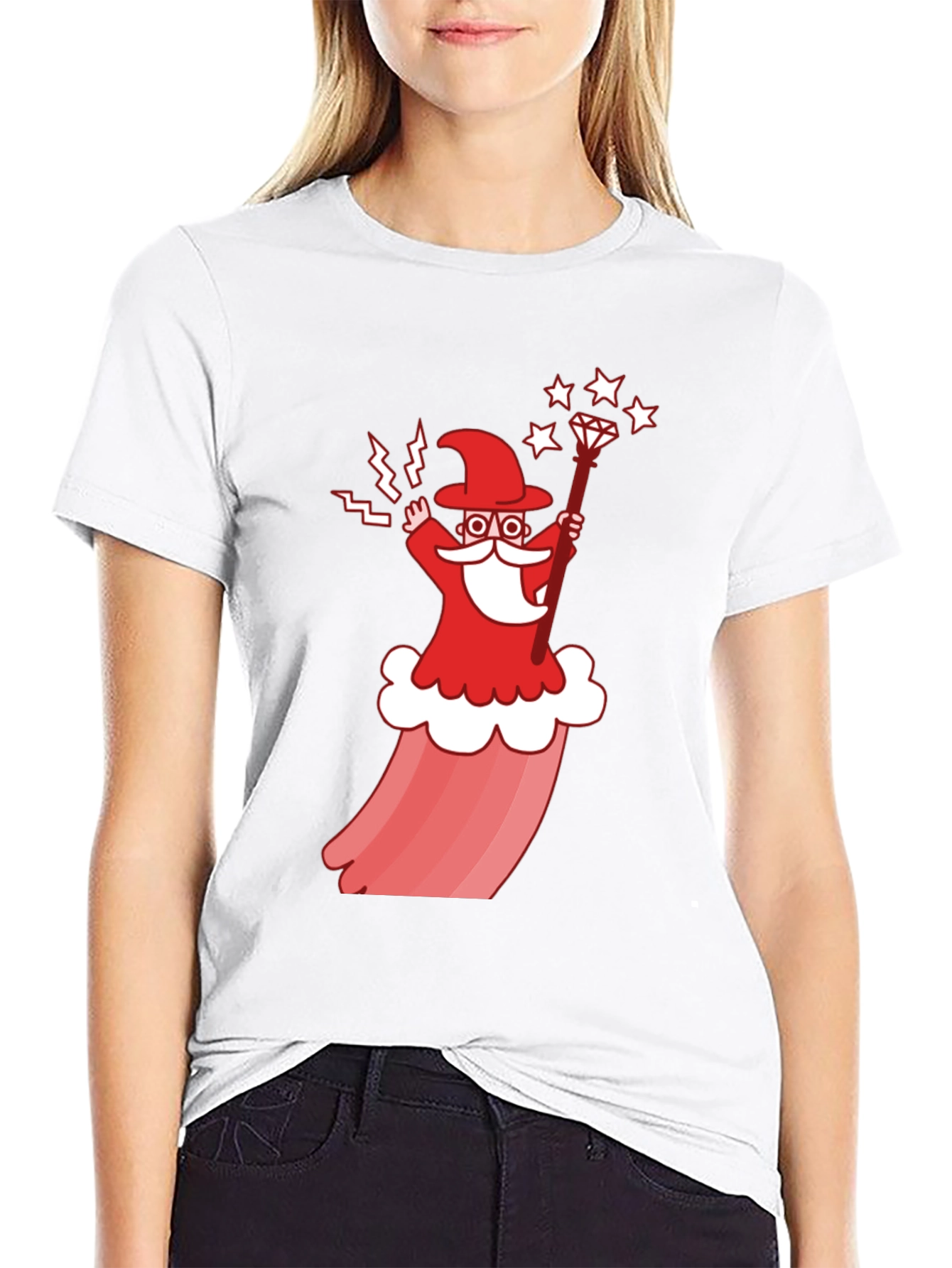 Wizard Cartoon Graphic T-Shirt - Stylish Cotton Tee