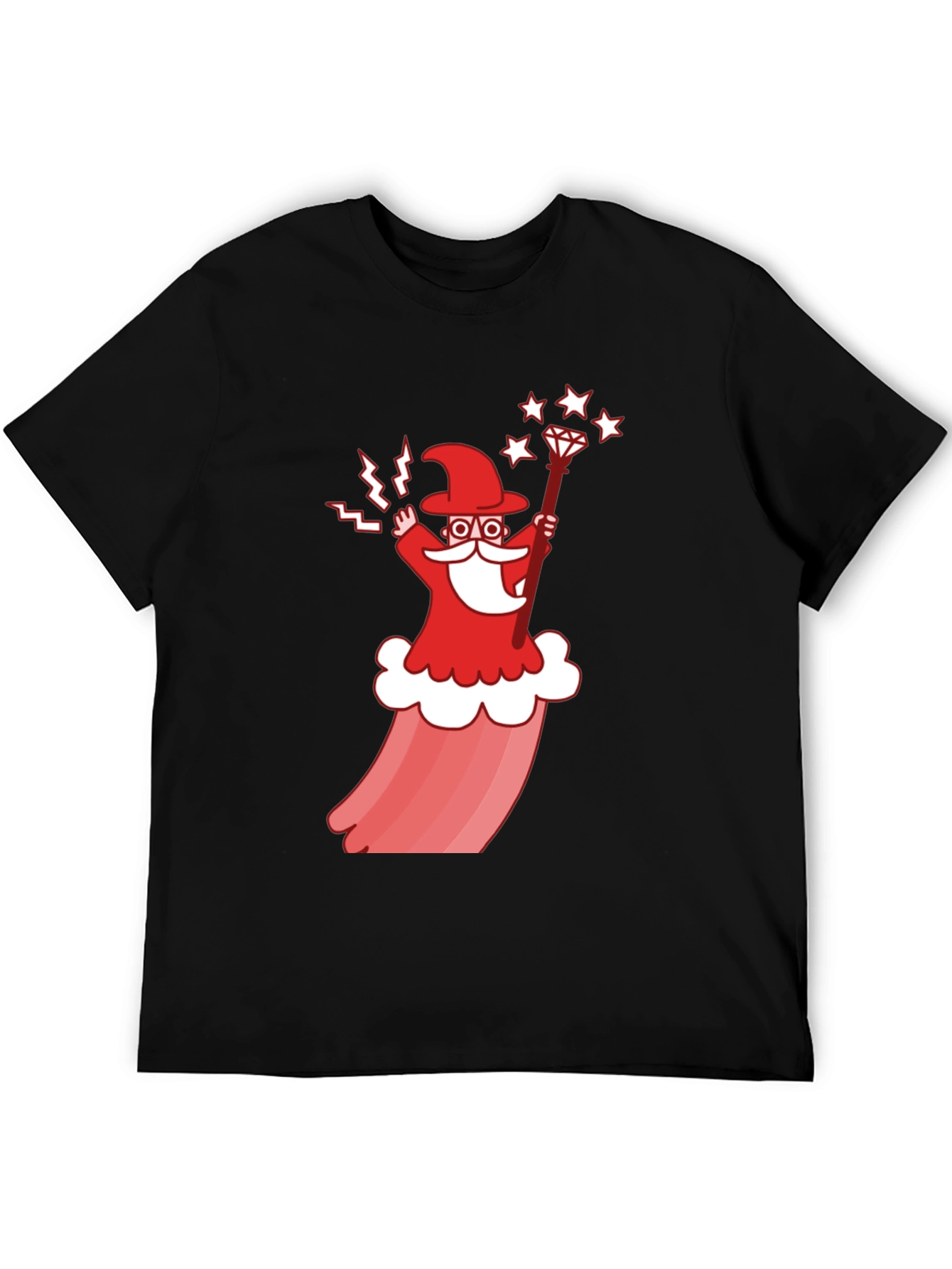 Wizard Cartoon Graphic T-Shirt - Stylish Cotton Tee