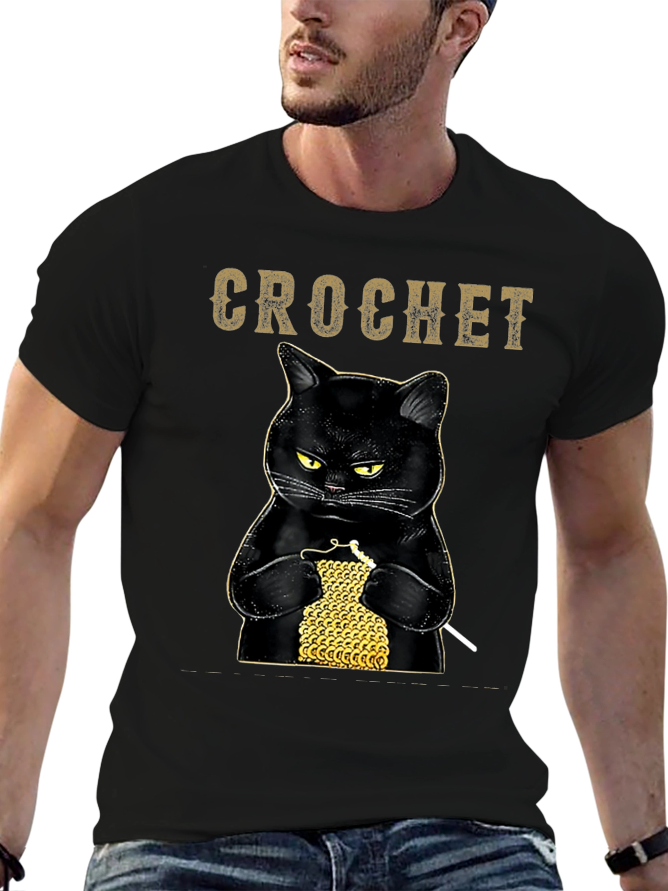 Crochet Cat T-Shirt