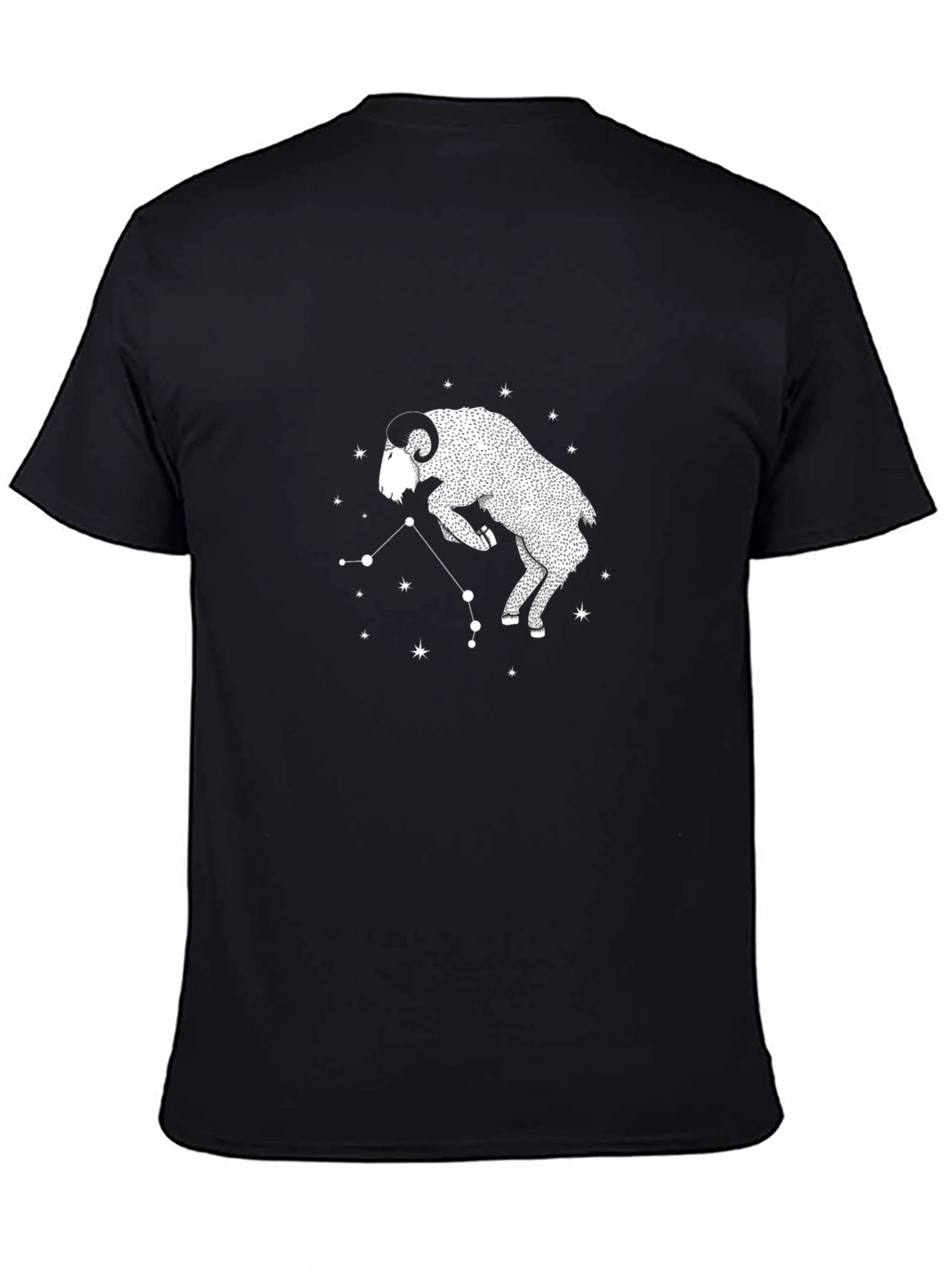 Aries Constellation Black T-Shirt