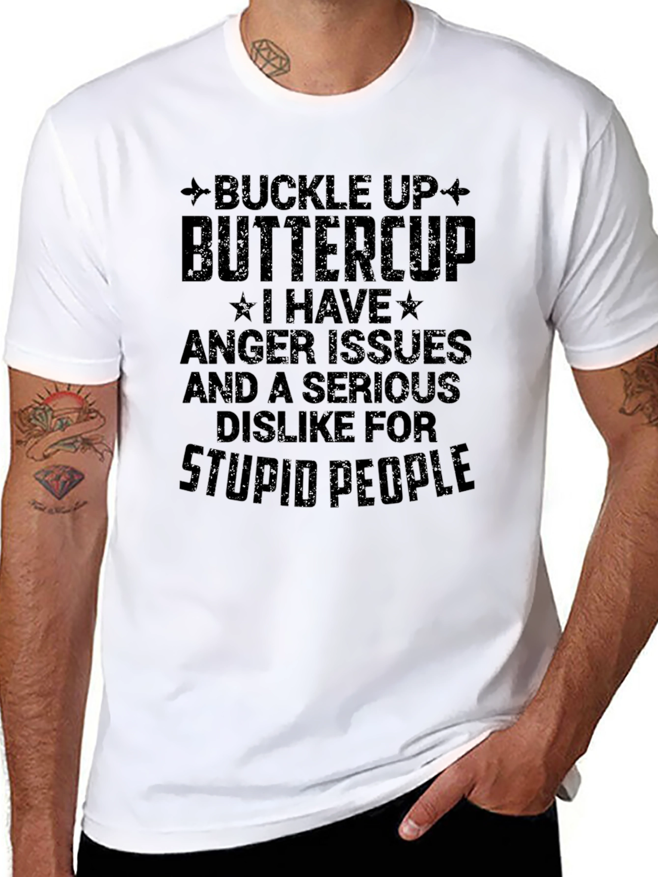 Buckle Up Buttercup Sarcastic Graphic Tee