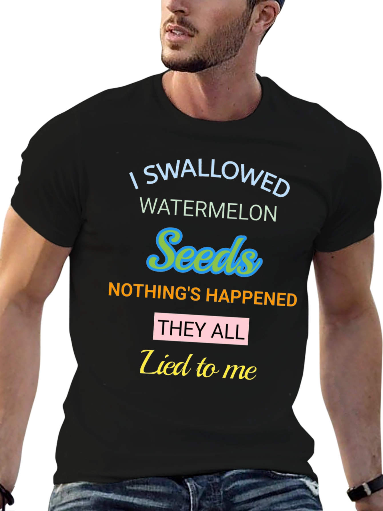 Funny Watermelon Seeds Graphic Tee