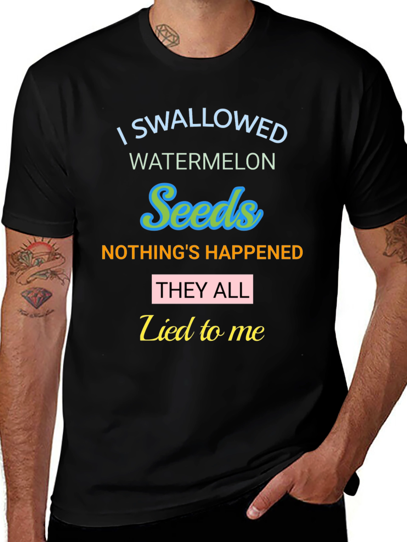 Funny Watermelon Seeds Graphic Tee