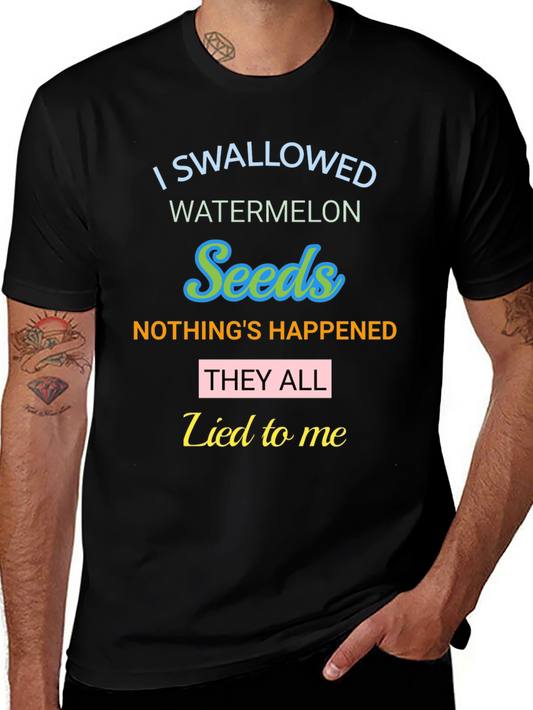 Funny Watermelon Seeds Graphic Tee
