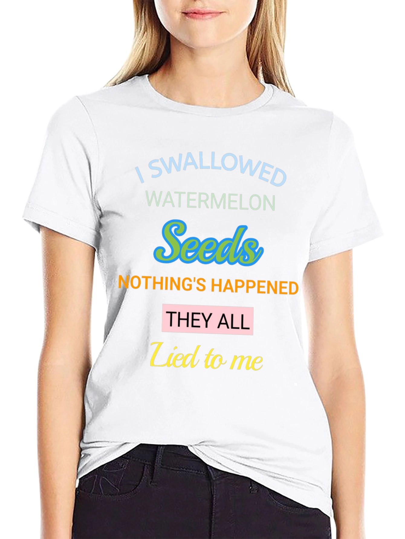 Funny Watermelon Seeds Graphic Tee