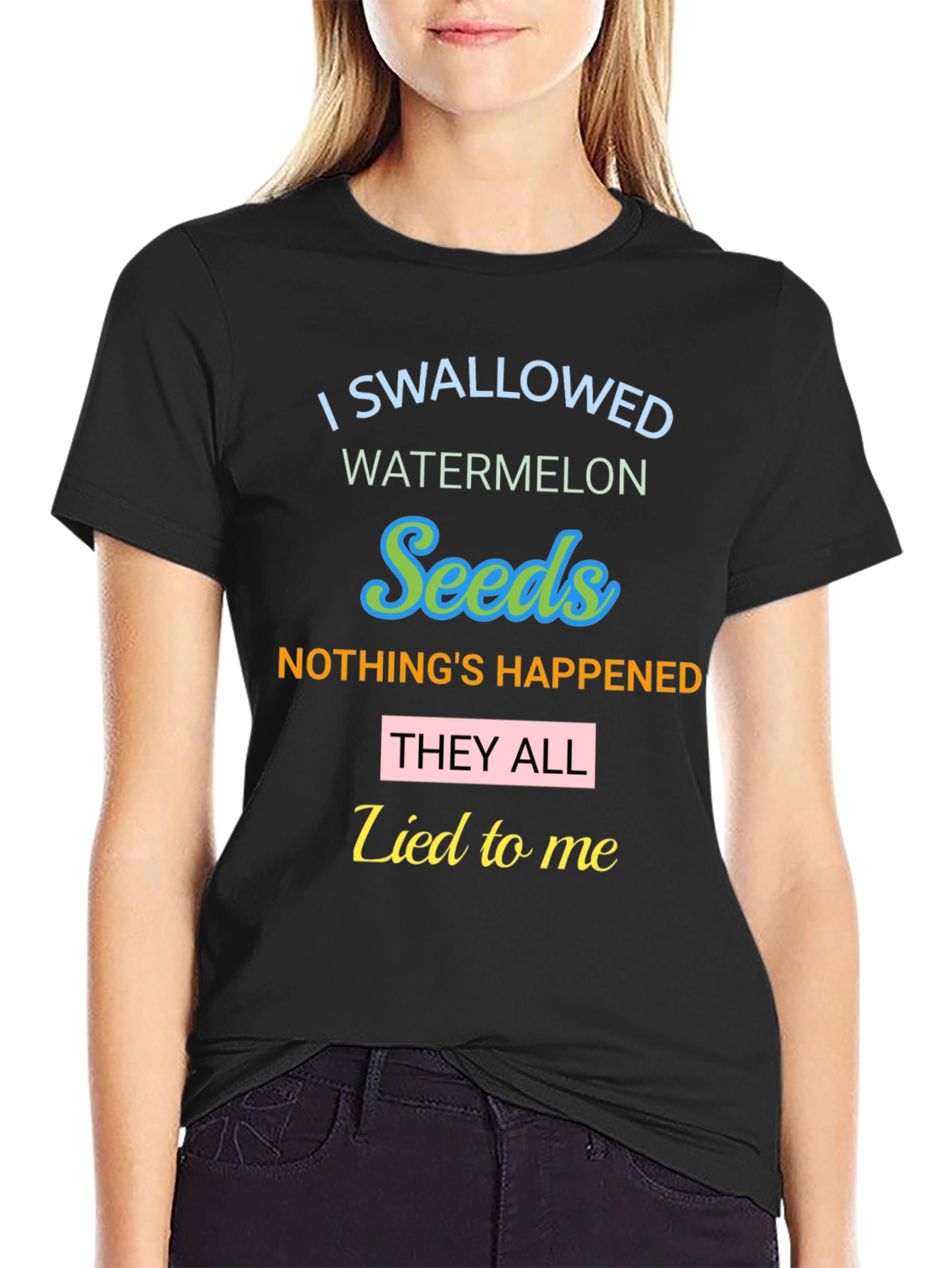 Funny Watermelon Seeds Graphic Tee