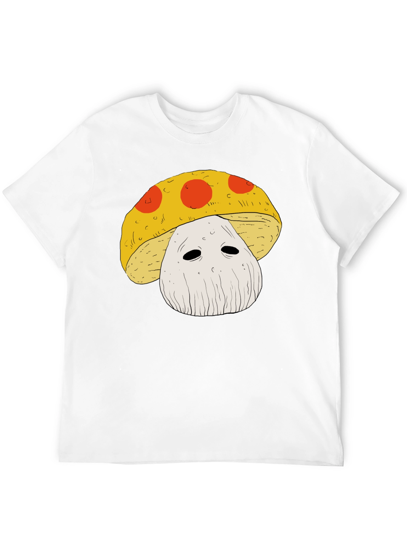 Mushroom Graphic Tee - Funky Black T-Shirt