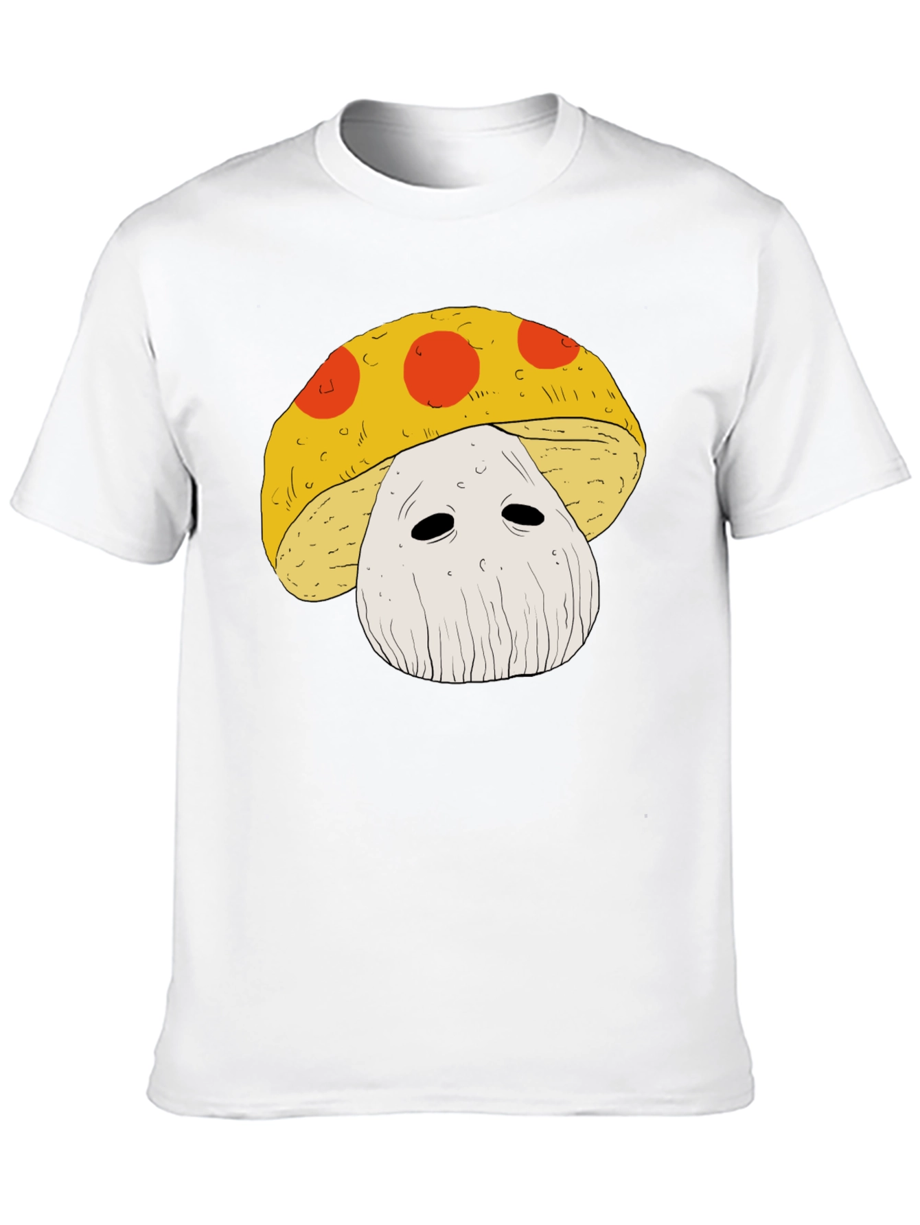 Mushroom Graphic Tee - Funky Black T-Shirt