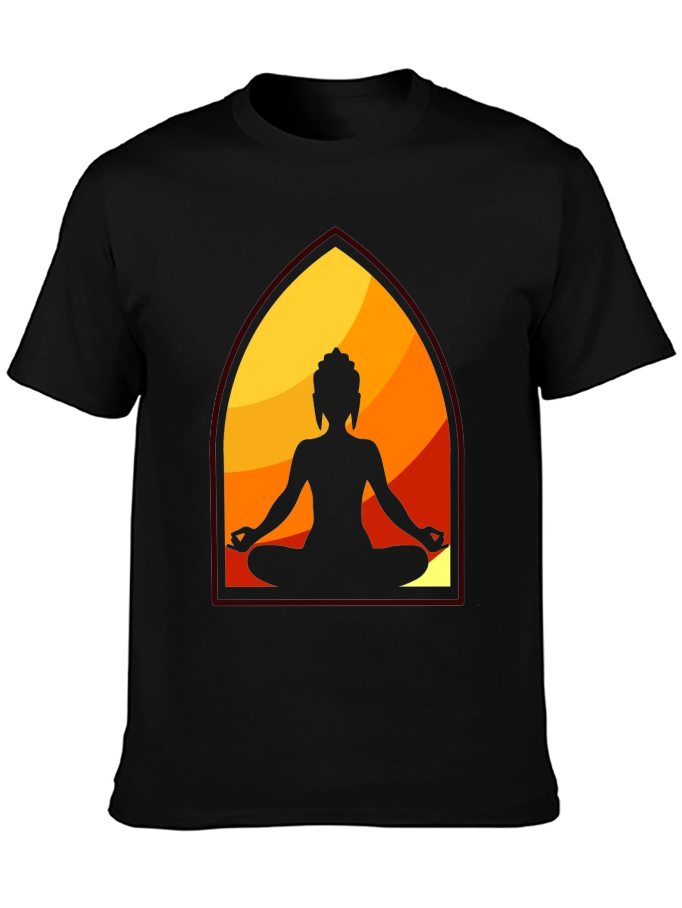 Buddha Silhouette Graphic Tee - Meditation Vibes
