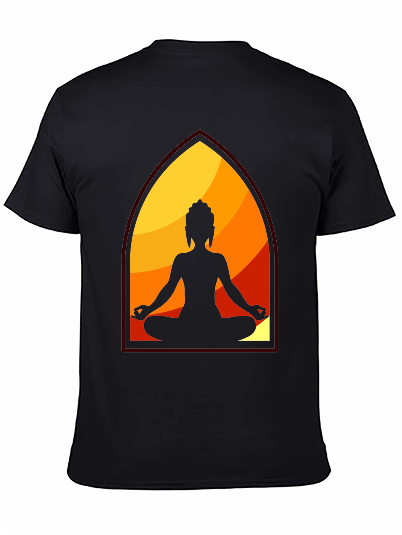 Buddha Silhouette Graphic Tee - Meditation Vibes
