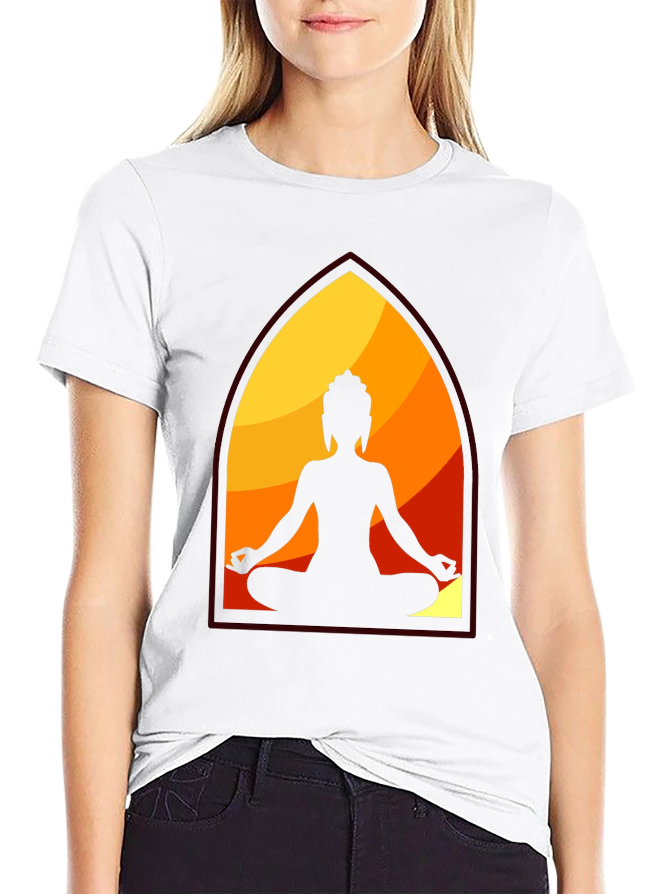 Buddha Silhouette Graphic Tee - Meditation Vibes