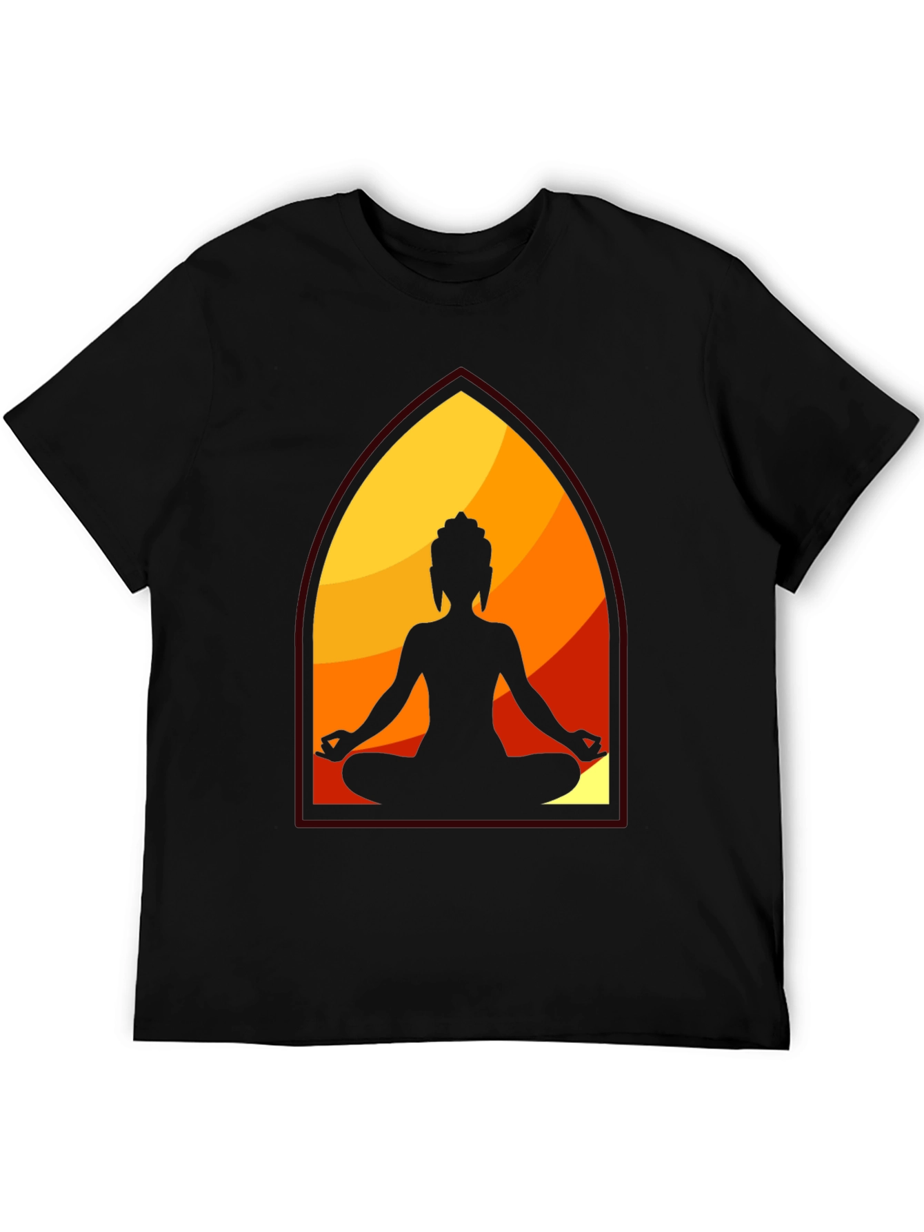 Buddha Silhouette Graphic Tee - Meditation Vibes