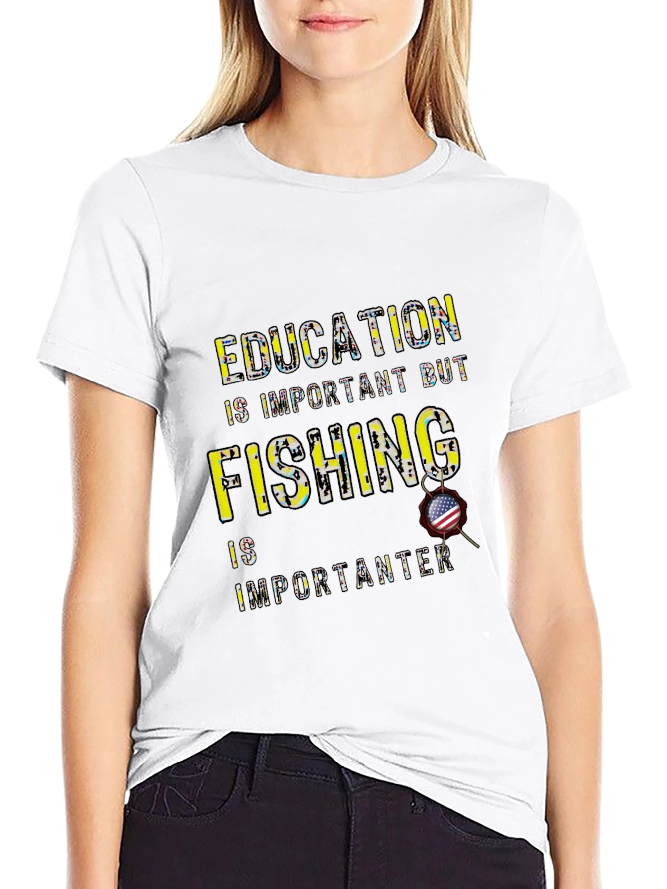 Funny Fishing T-Shirt - Education vs. Fishing