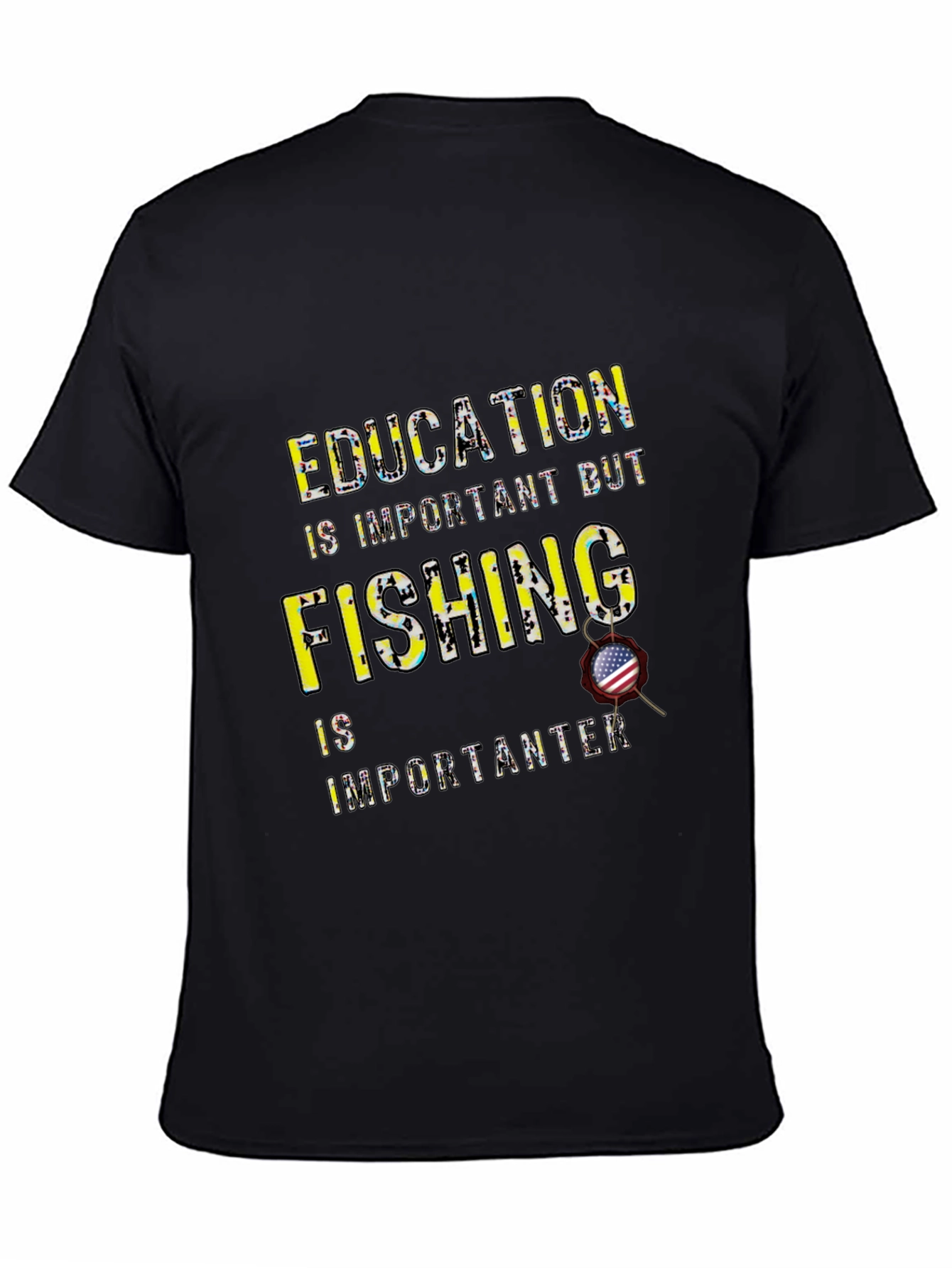 Funny Fishing T-Shirt - Education vs. Fishing