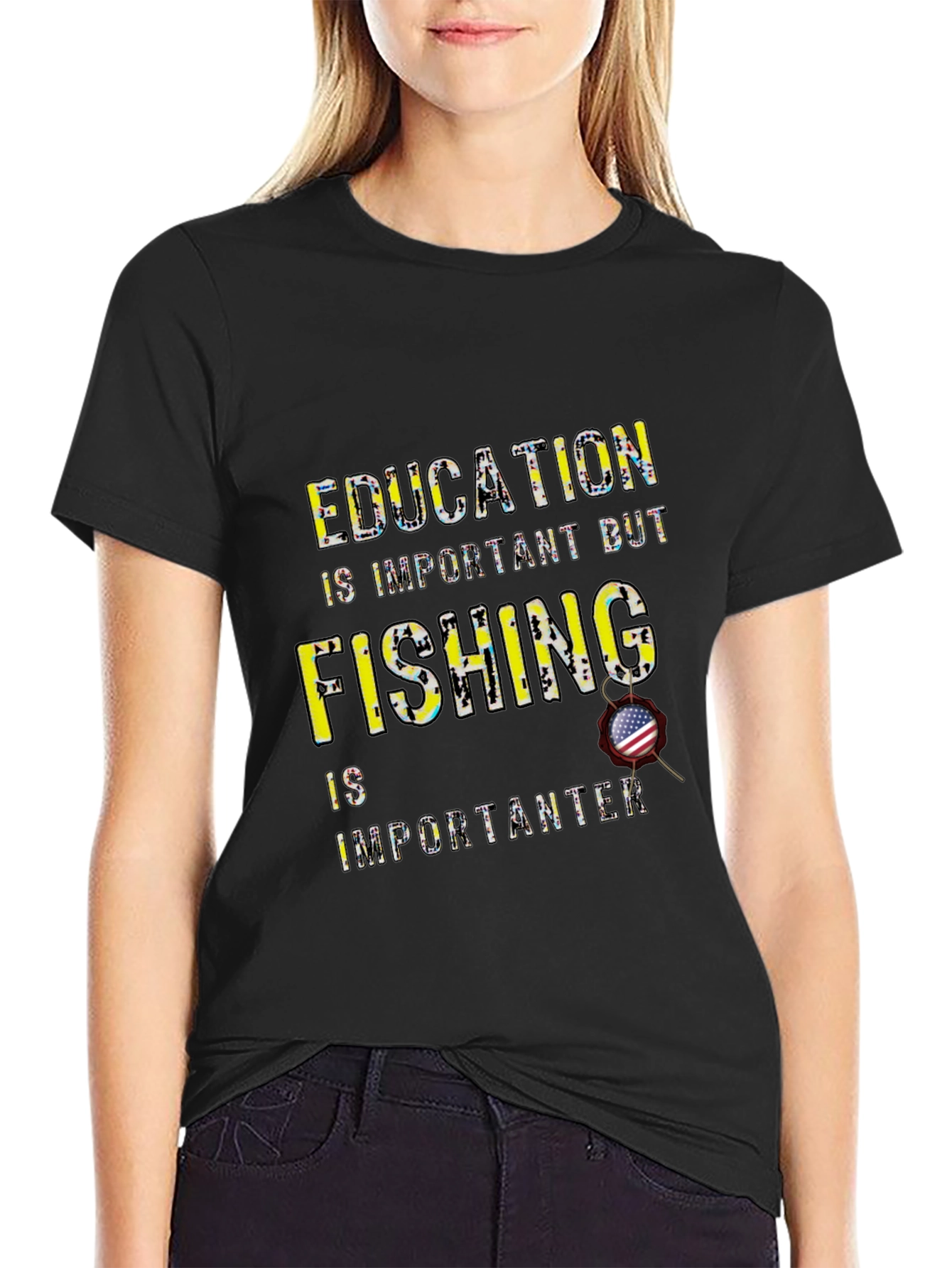 Funny Fishing T-Shirt - Education vs. Fishing