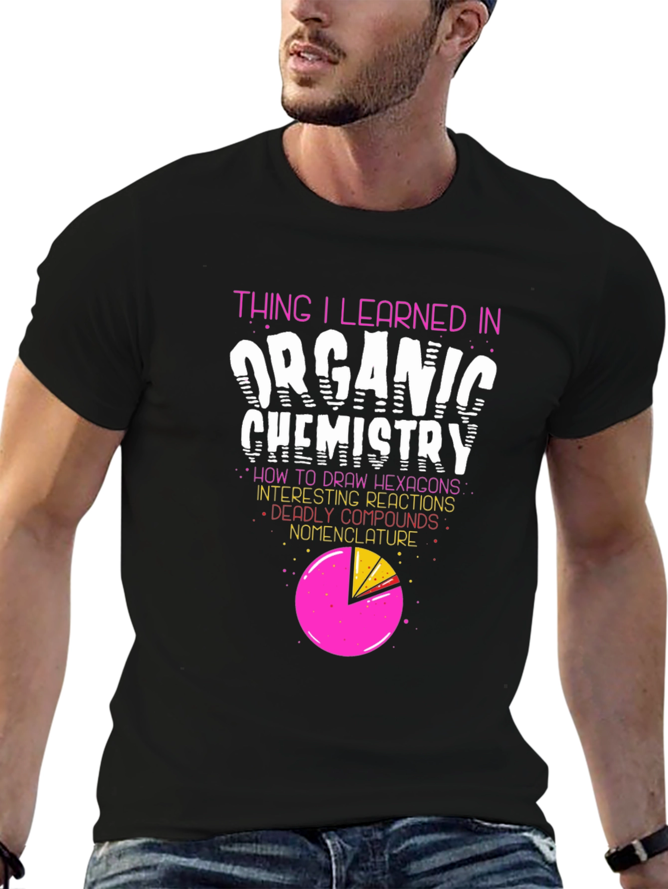 Organic Chemistry T-Shirt - Hexagons & Reactions!