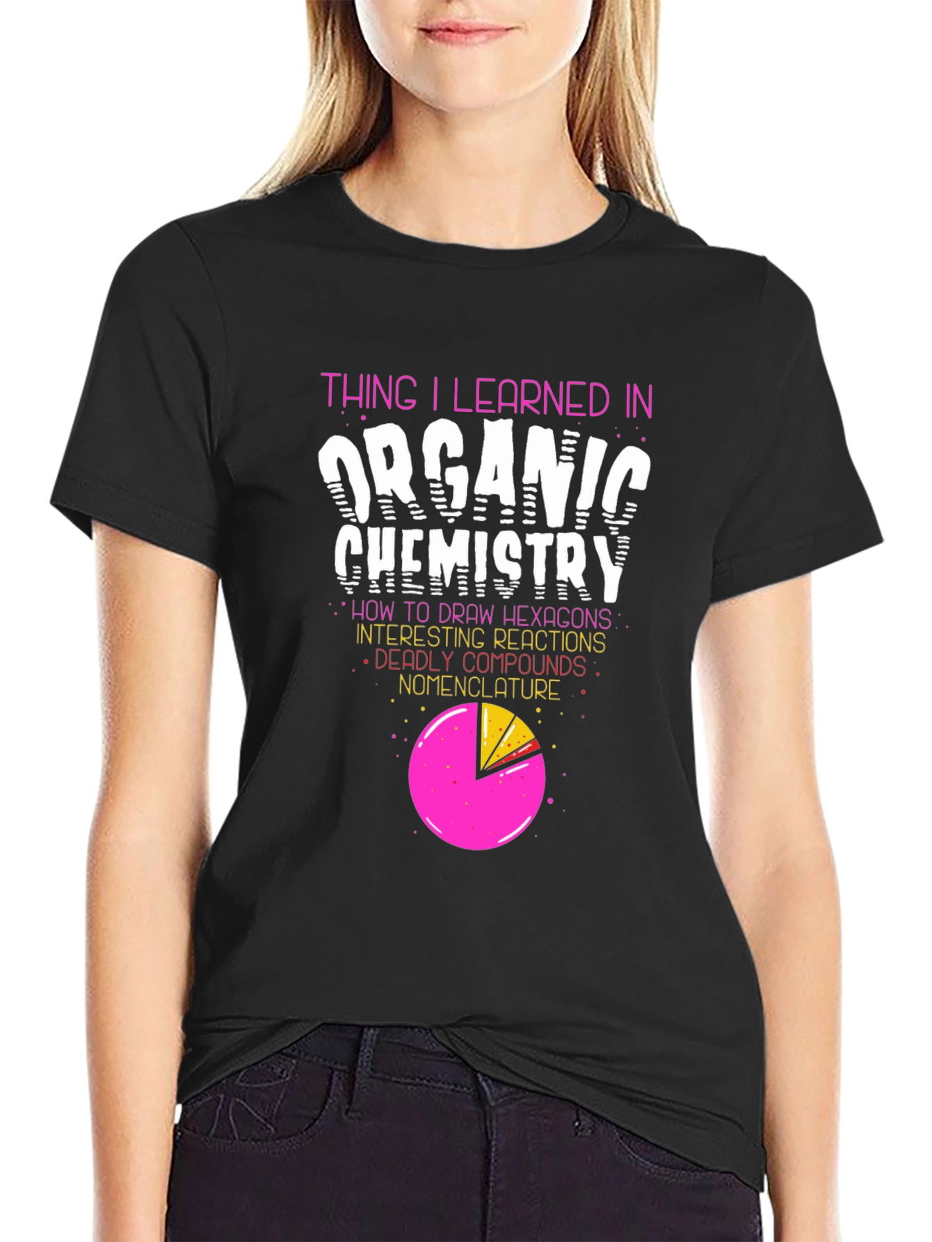 Organic Chemistry T-Shirt - Hexagons & Reactions!