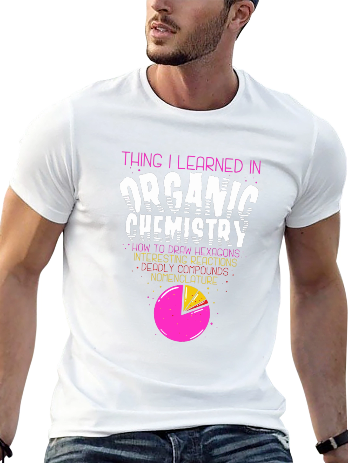 Organic Chemistry T-Shirt - Hexagons & Reactions!