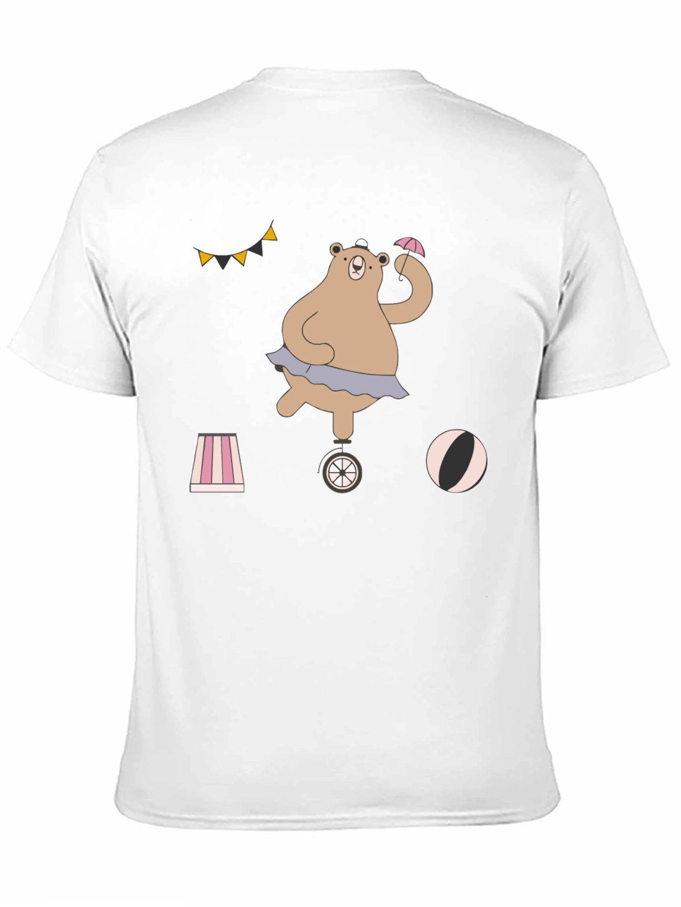 Circus Bear Graphic Tee - Unisex Cotton T-Shirt