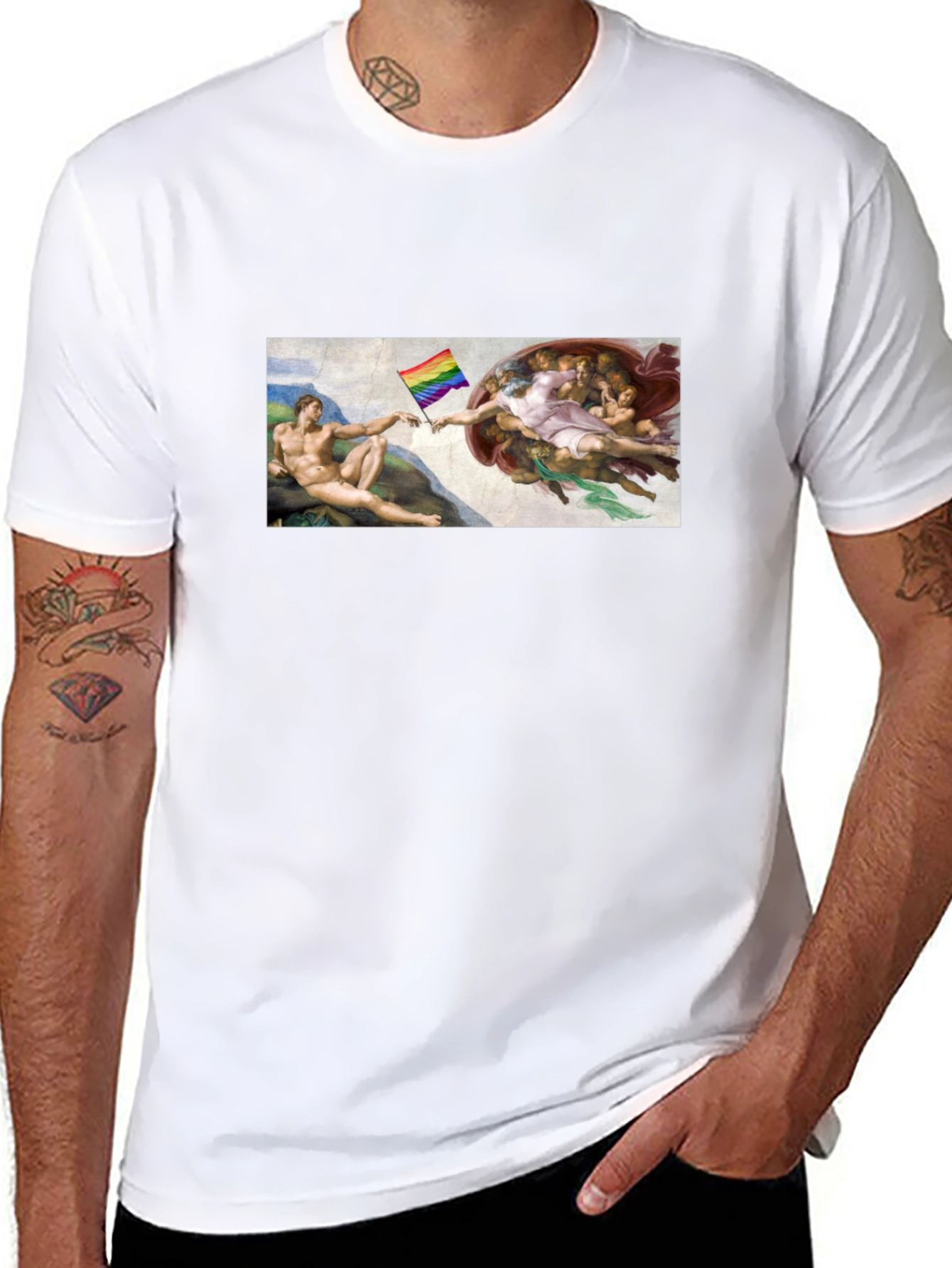 LGBTQ+ Creation of Adam Black T-Shirt