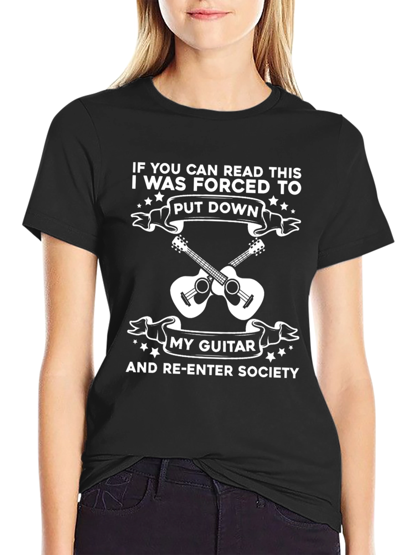 Funny Guitar T-Shirt: If You Can Read This...