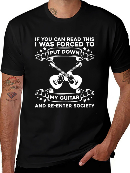 Funny Guitar T-Shirt: If You Can Read This...