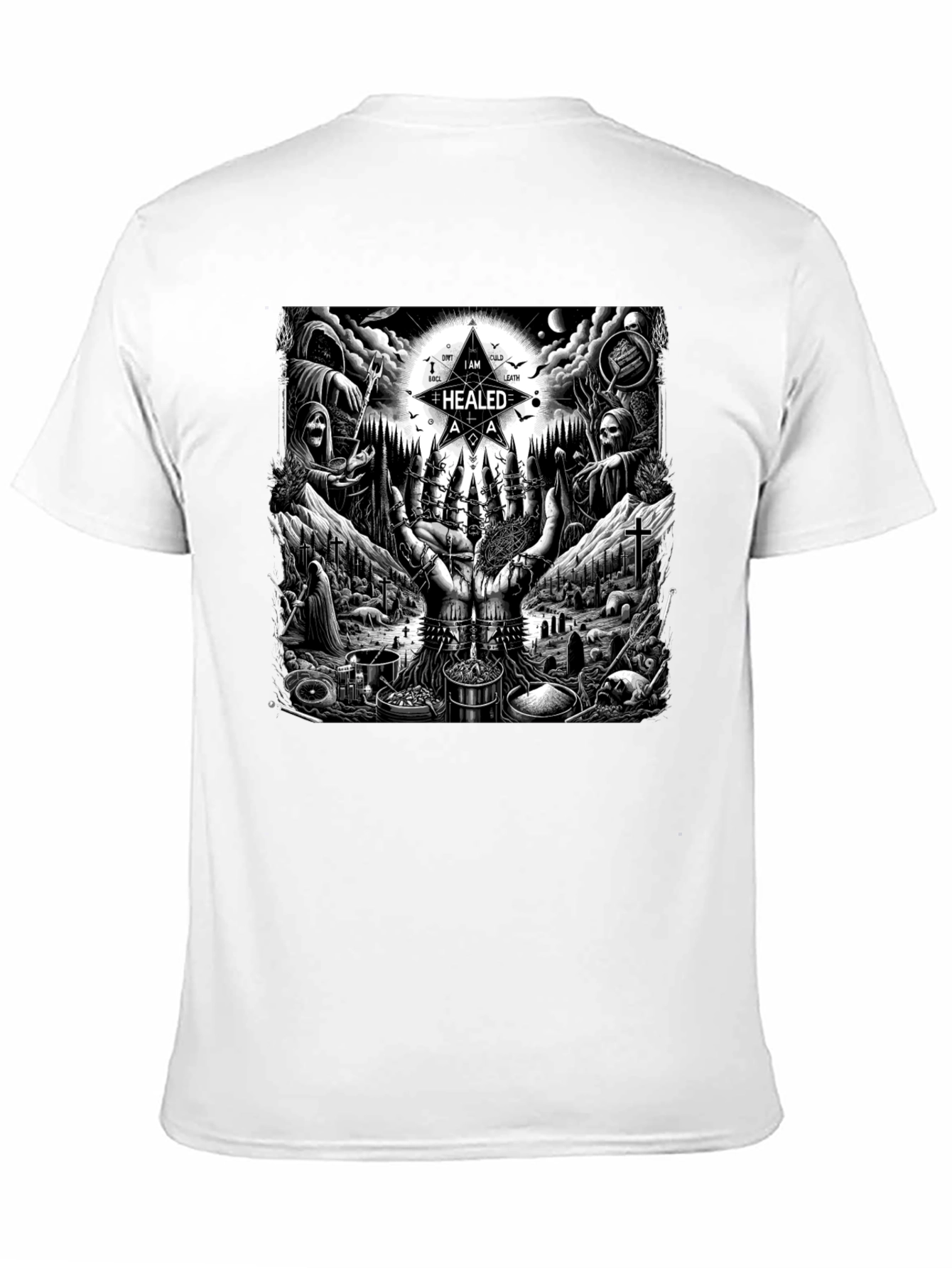 Occult Ritual Graphic T-Shirt - Dark Aesthetic Tee