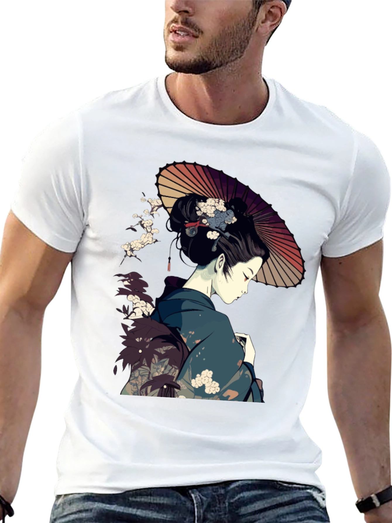 Geisha Art T-Shirt - Japanese Inspired Graphic Tee