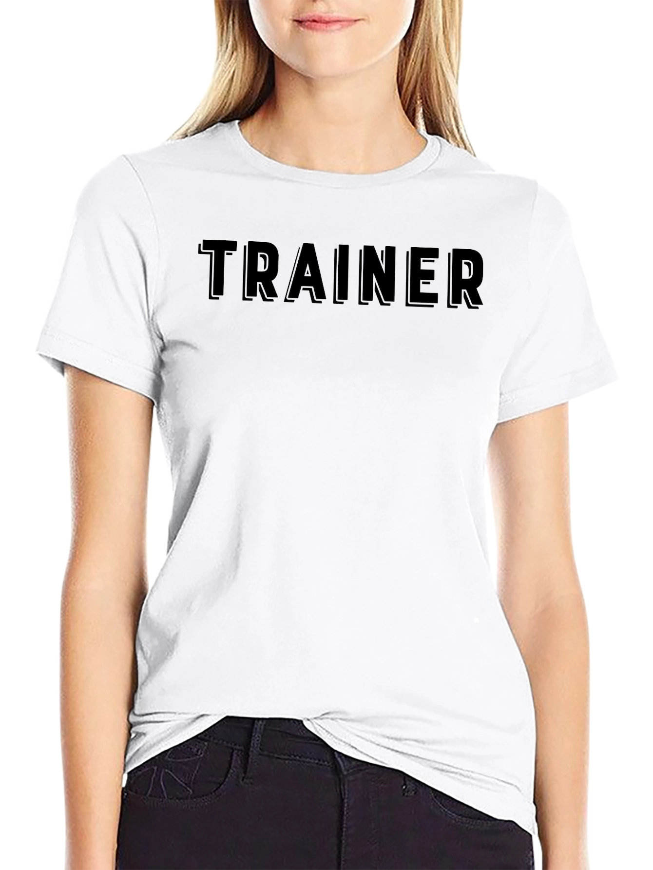 Trainer Black Crewneck T-Shirt