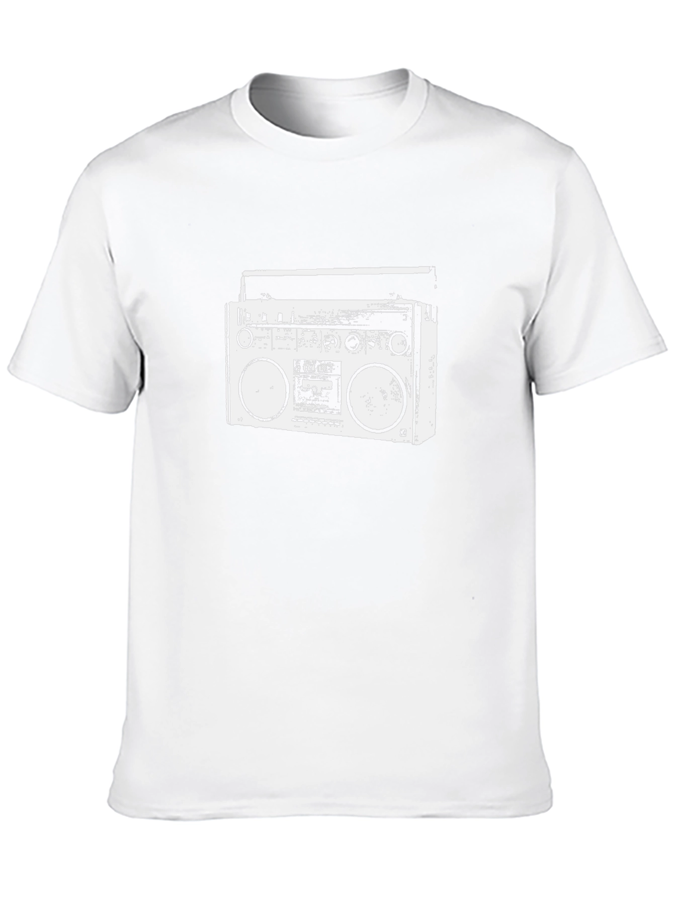 Retro Boombox Graphic Tee - Black