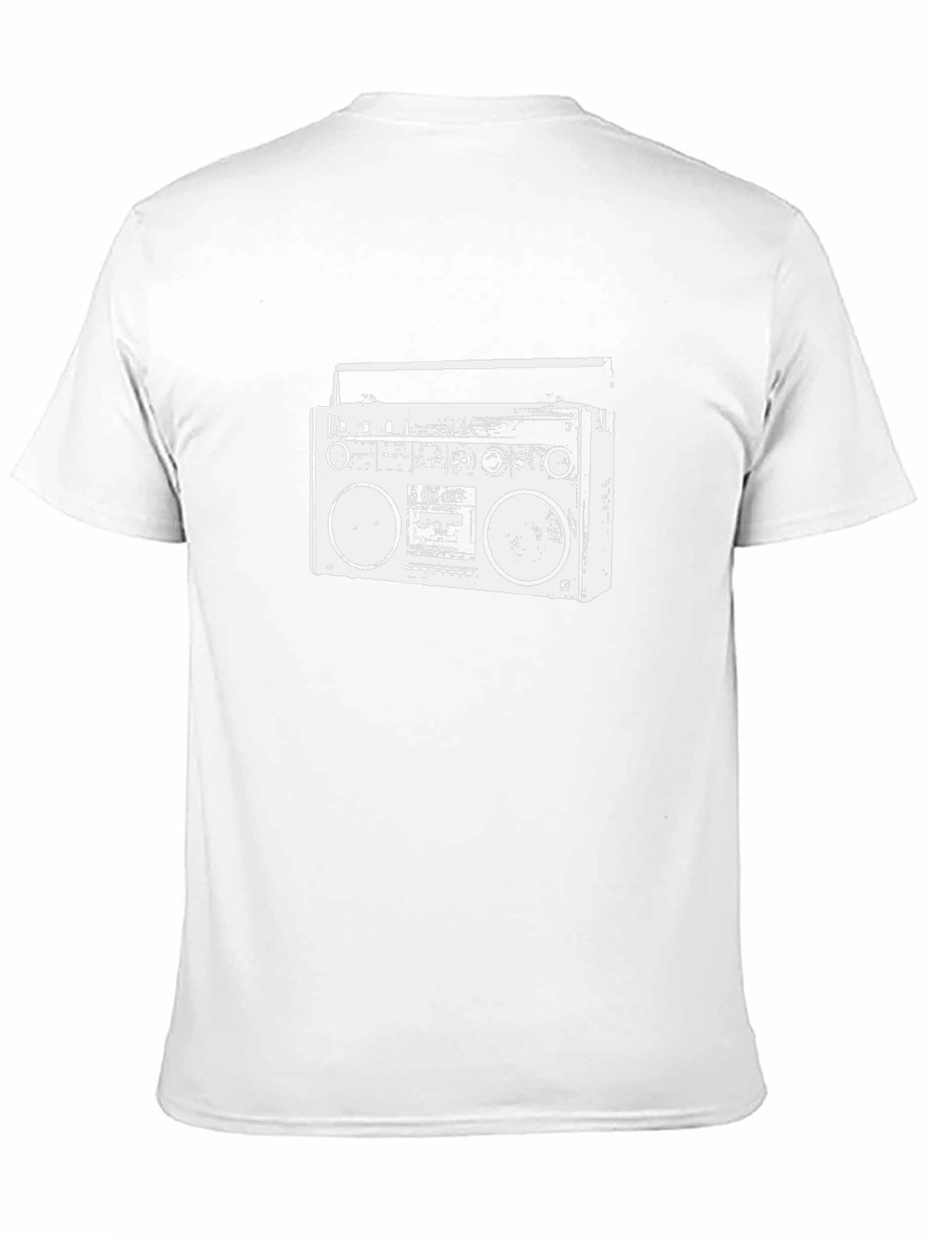 Retro Boombox Graphic Tee - Black