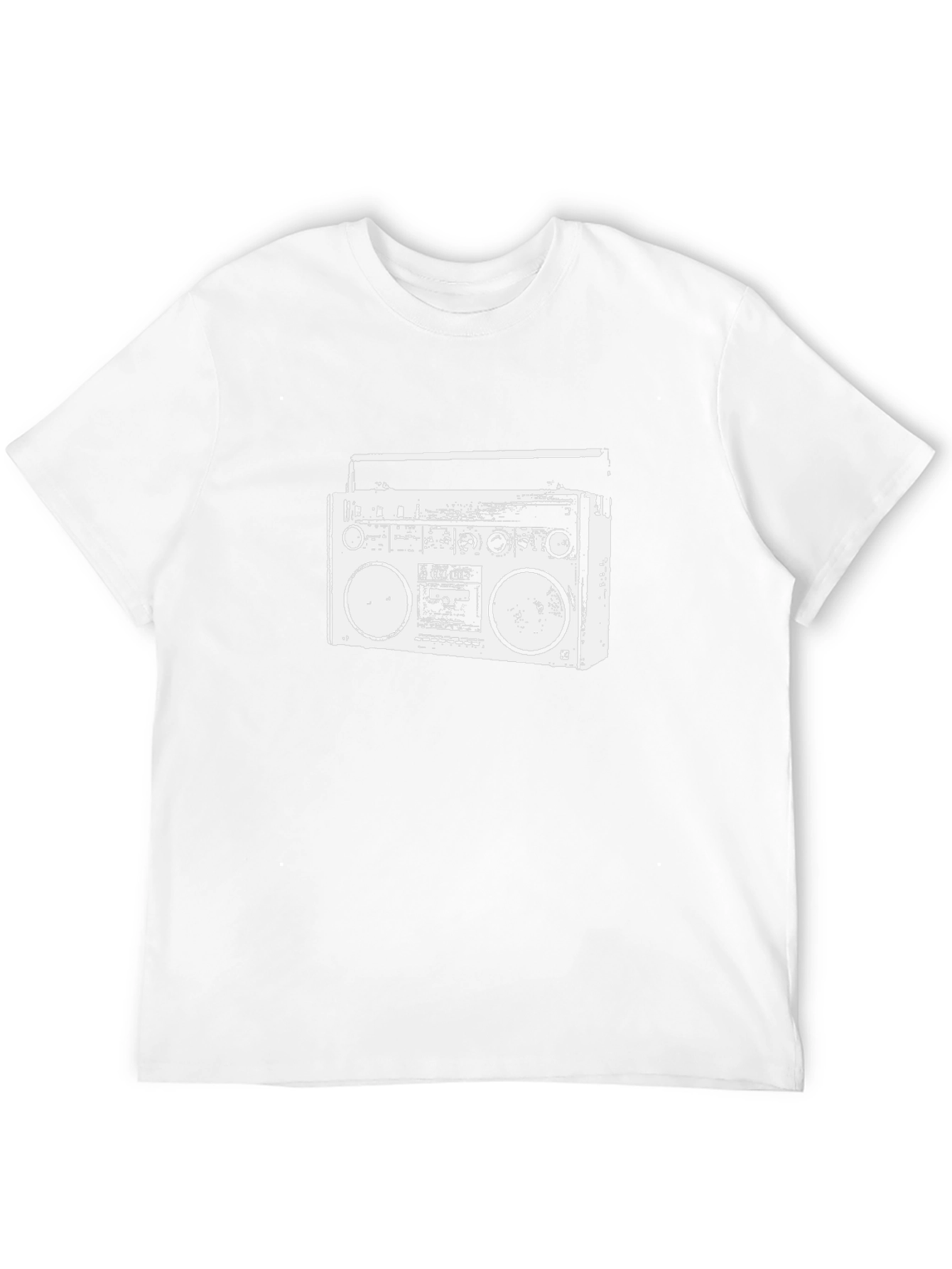 Retro Boombox Graphic Tee - Black