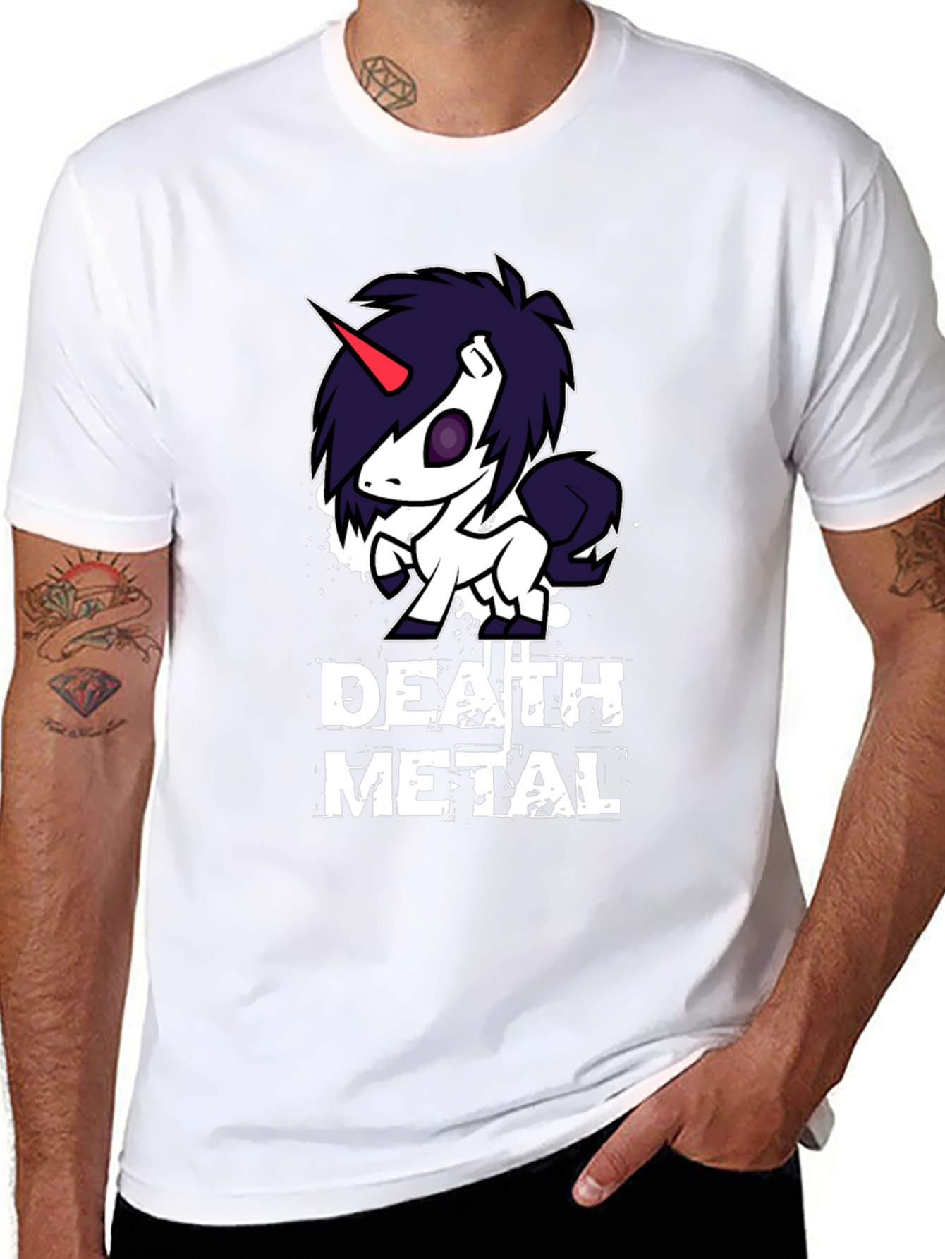 Death Metal Unicorn Black T-Shirt