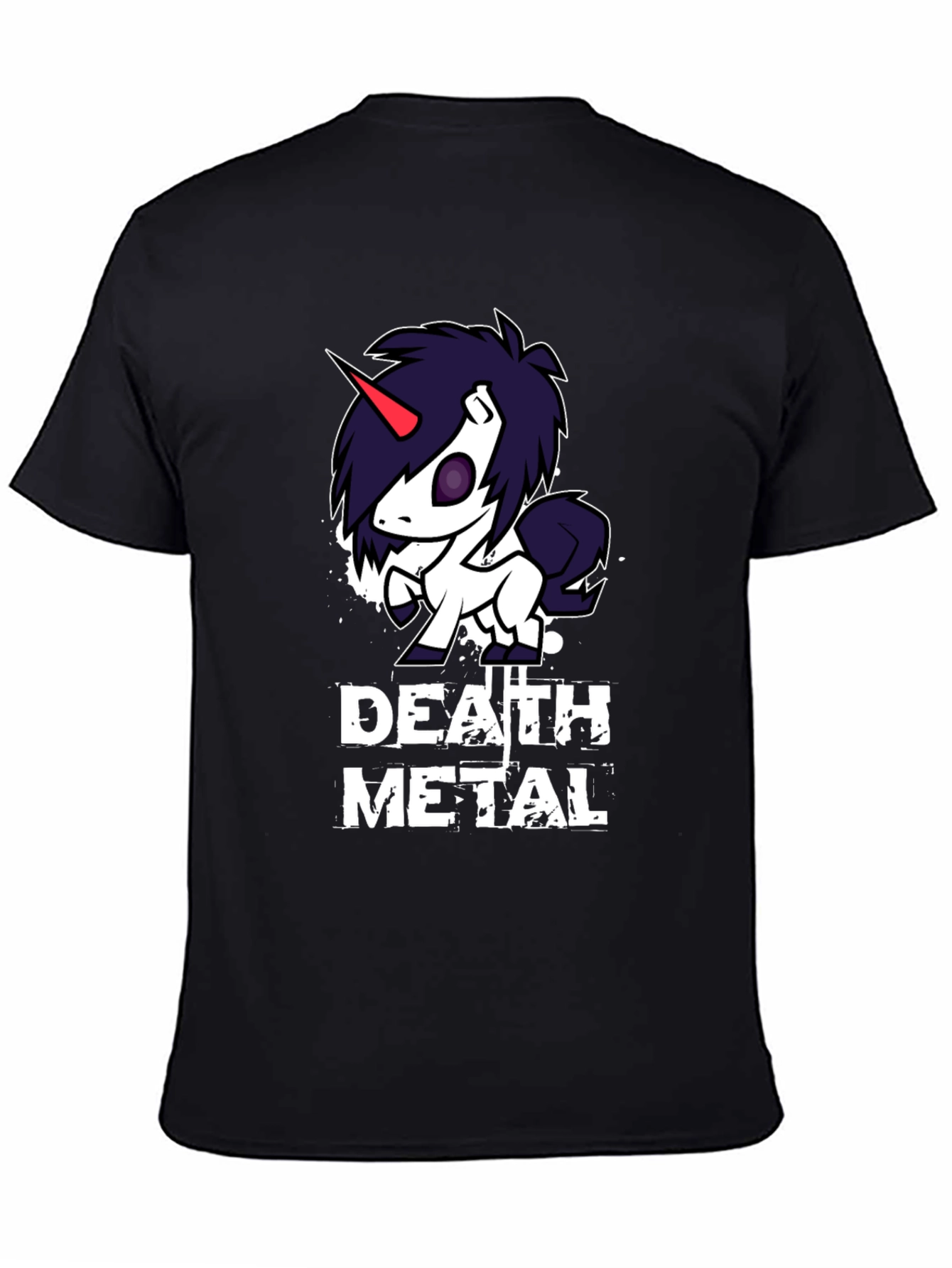 Death Metal Unicorn Black T-Shirt