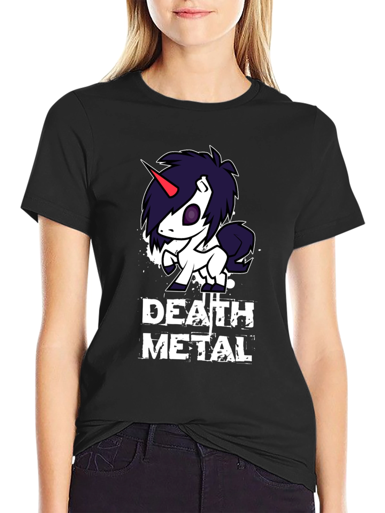 Death Metal Unicorn Black T-Shirt