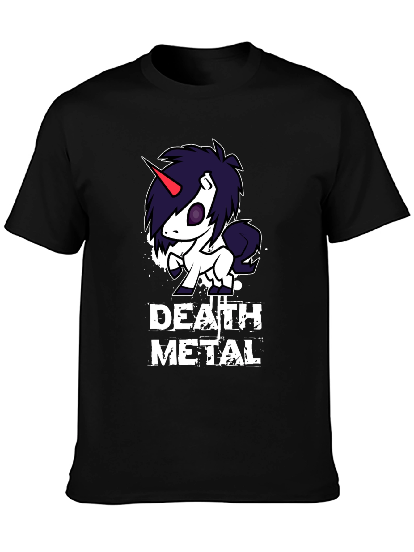 Death Metal Unicorn Black T-Shirt