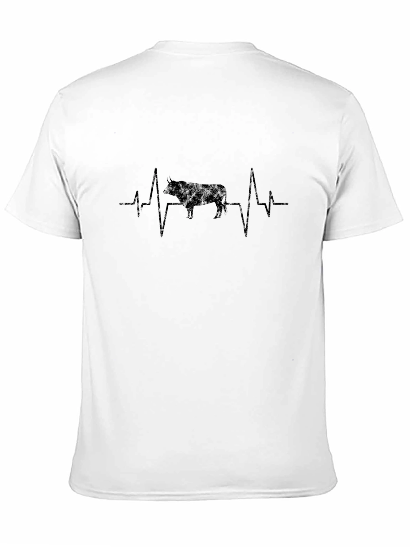 Highland Cow Heartbeat T-Shirt - Black