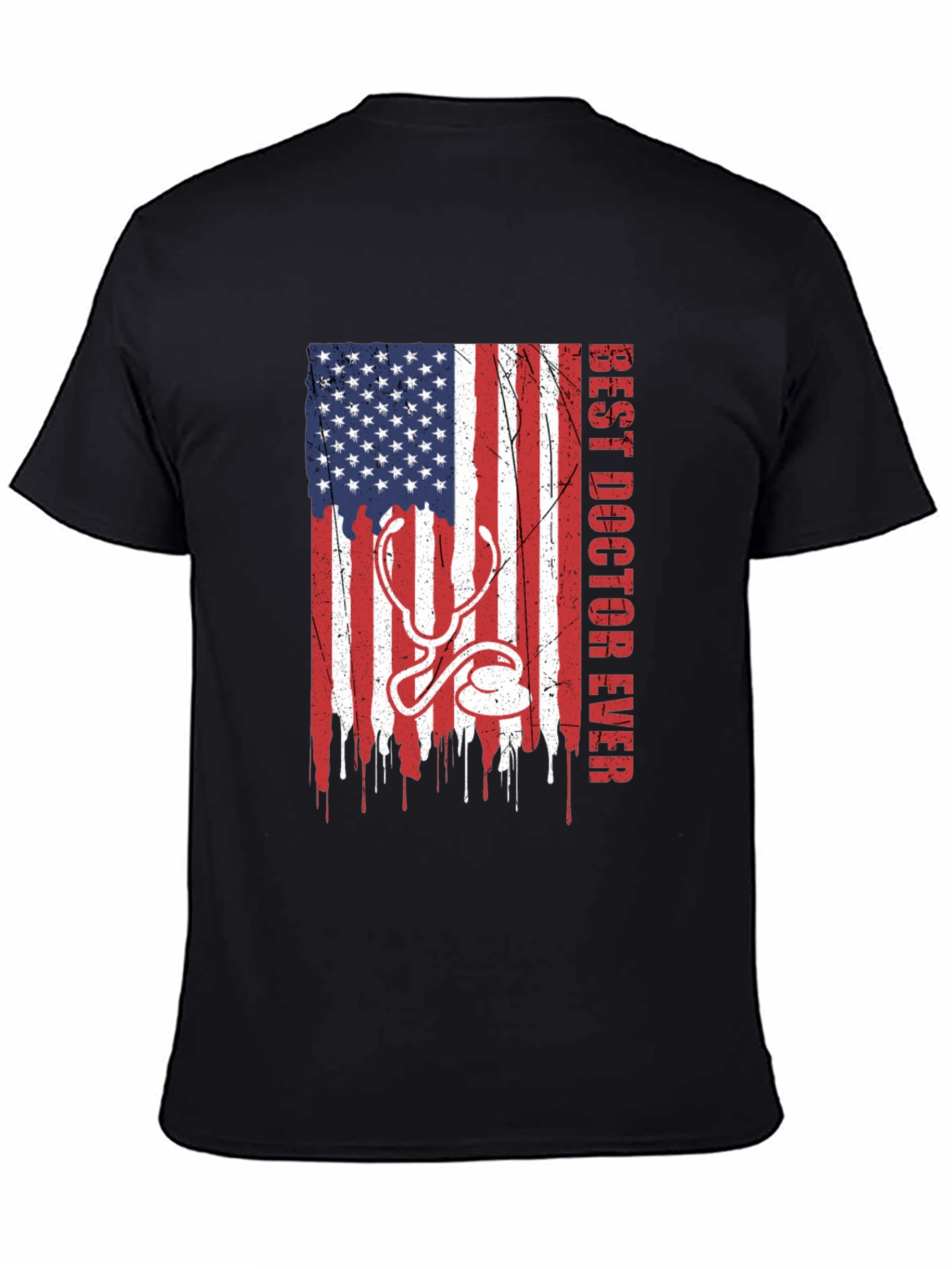 Best Doctor Ever American Flag T-Shirt
