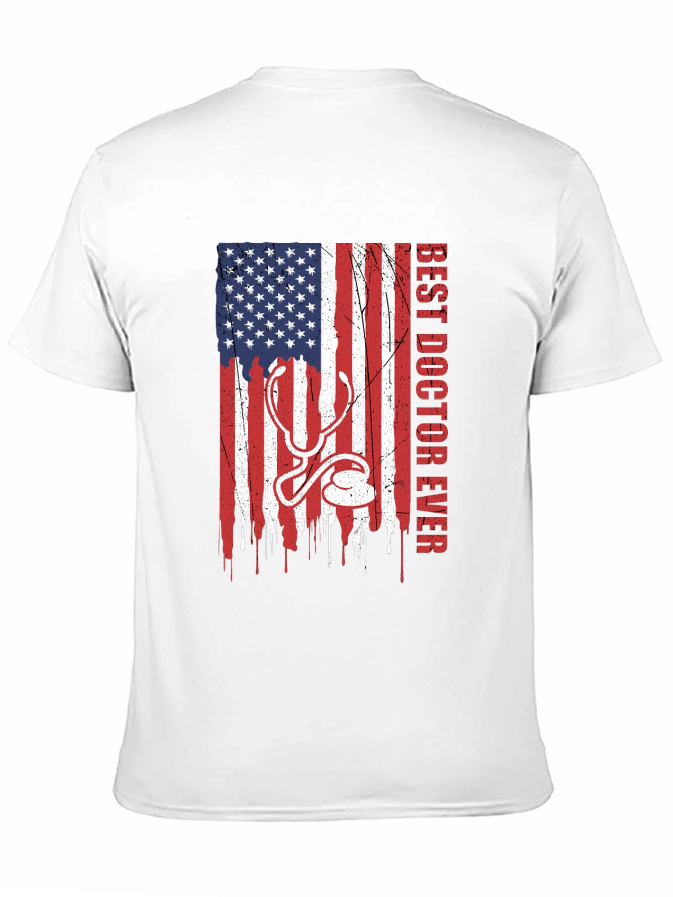Best Doctor Ever American Flag T-Shirt