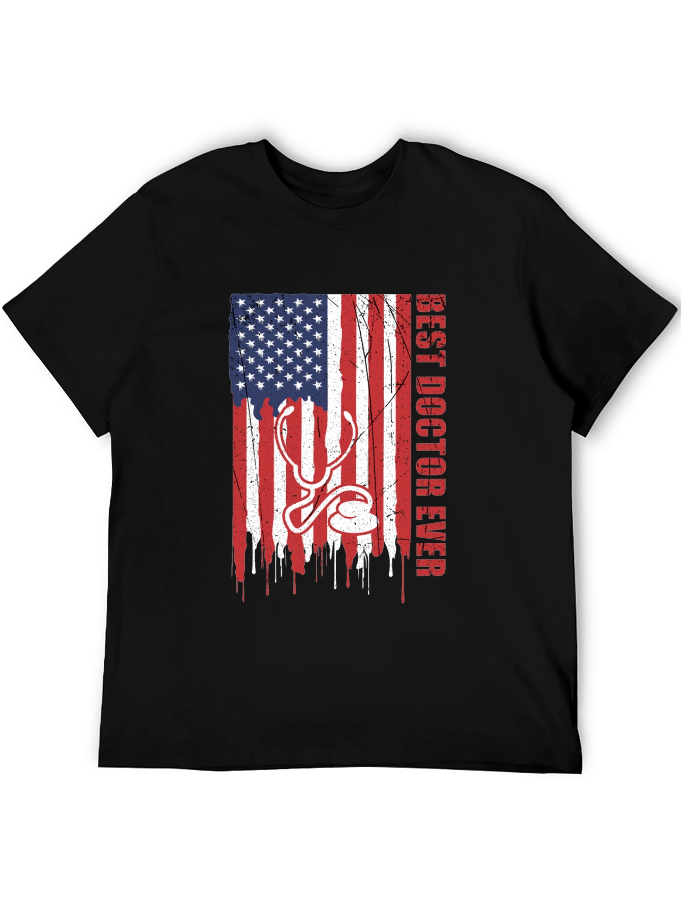 Best Doctor Ever American Flag T-Shirt