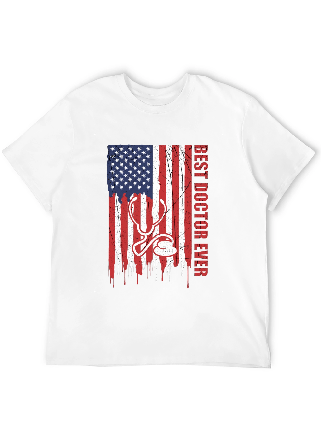 Best Doctor Ever American Flag T-Shirt