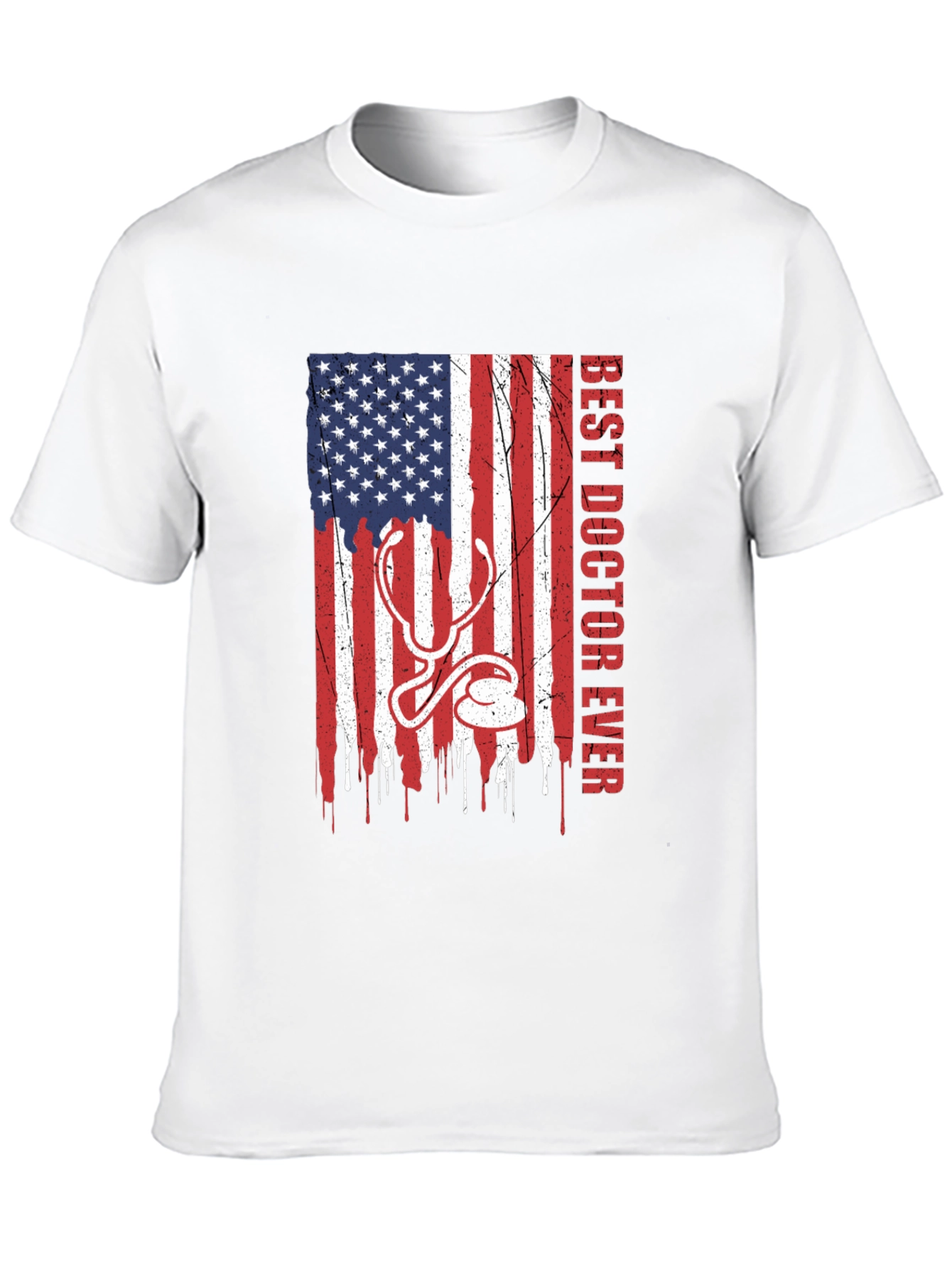 Best Doctor Ever American Flag T-Shirt