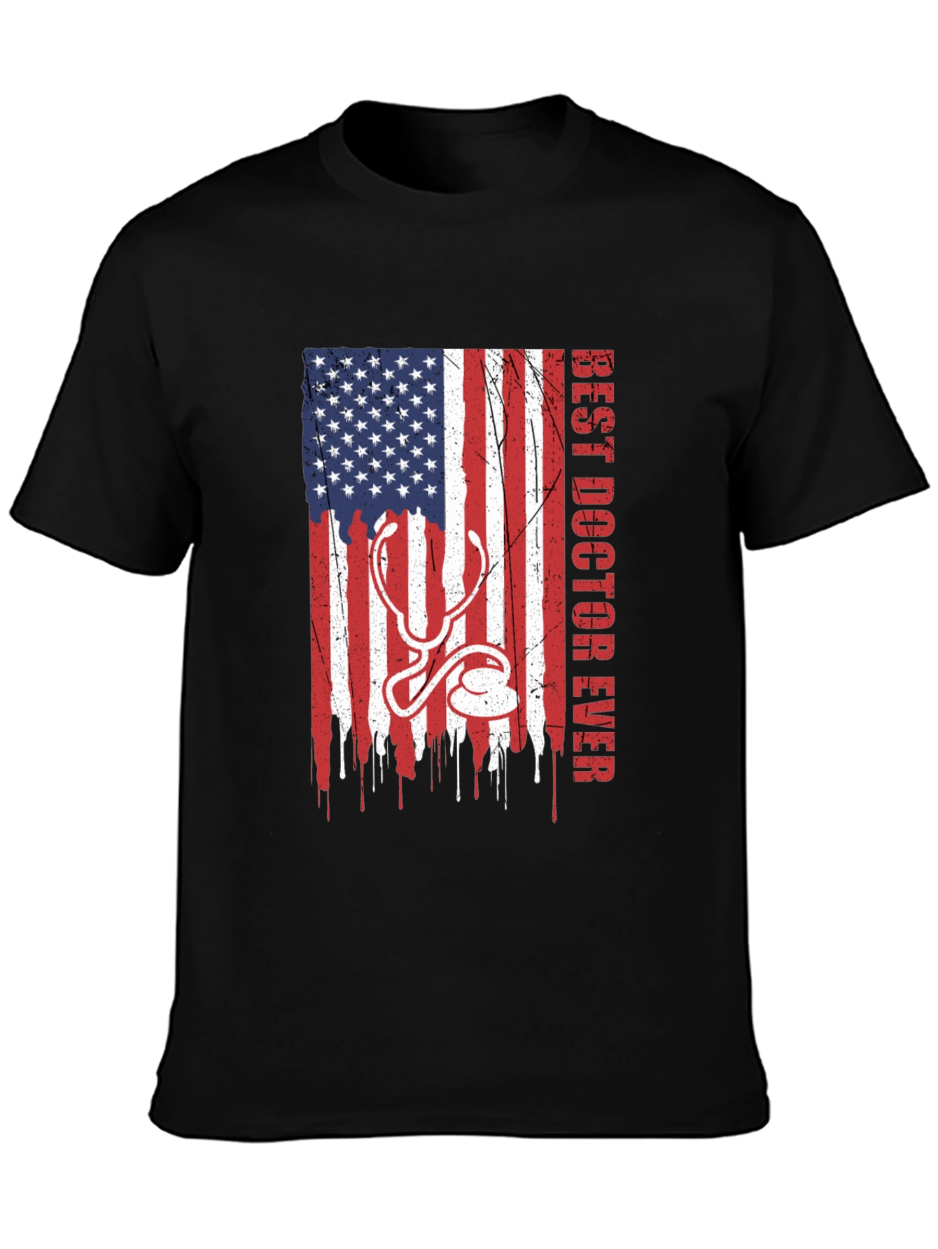 Best Doctor Ever American Flag T-Shirt